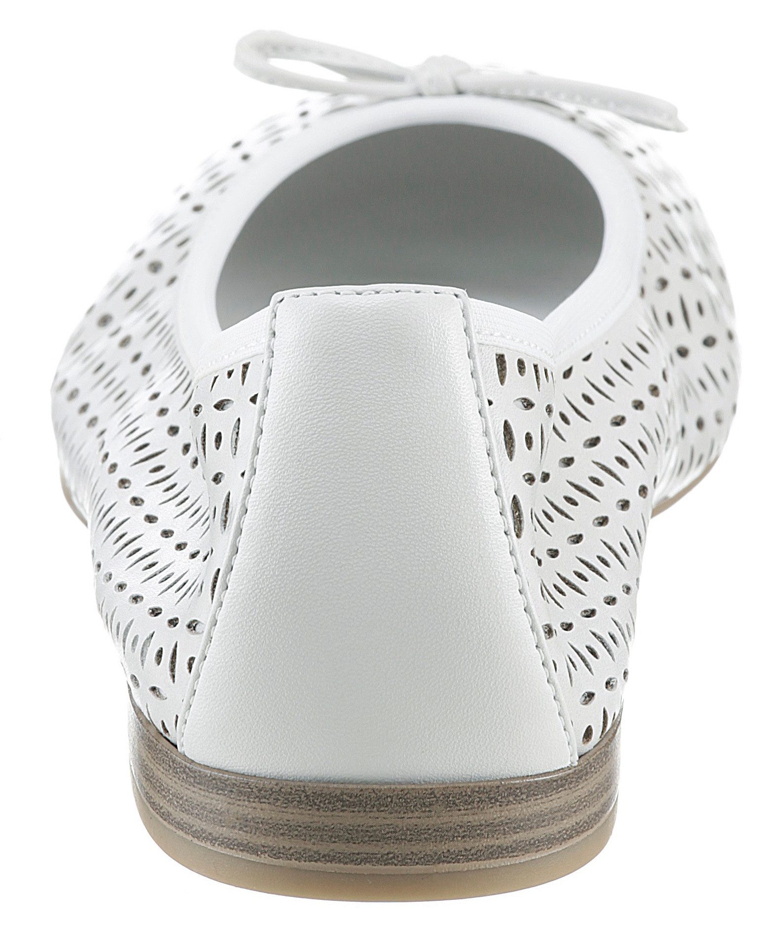 Tamaris Ballerina's , business schoen, lage schoen, instapschoen met mooie strik