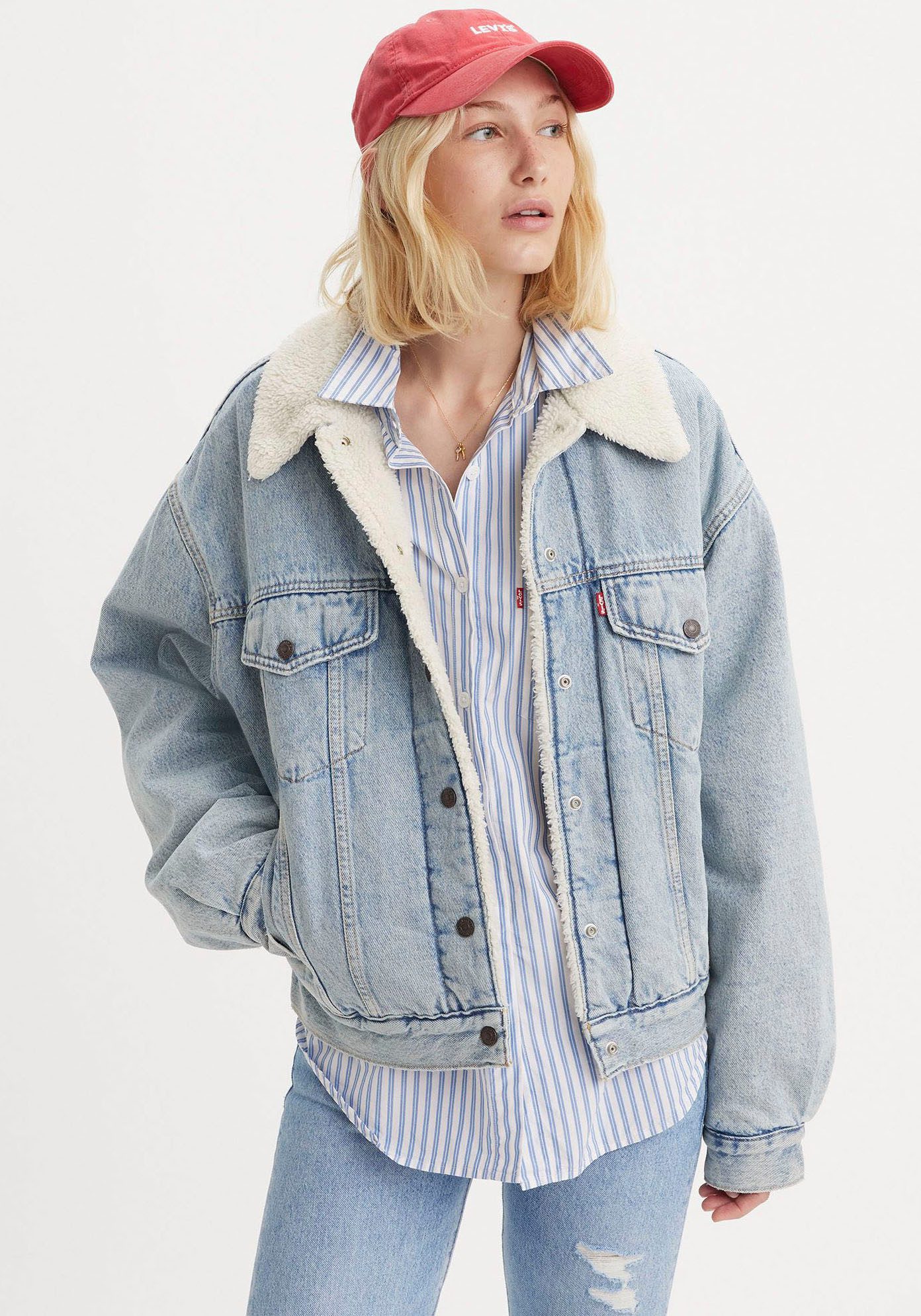 Levi's® Jeansjack SHERPA TRUCKER met teddy-pluche