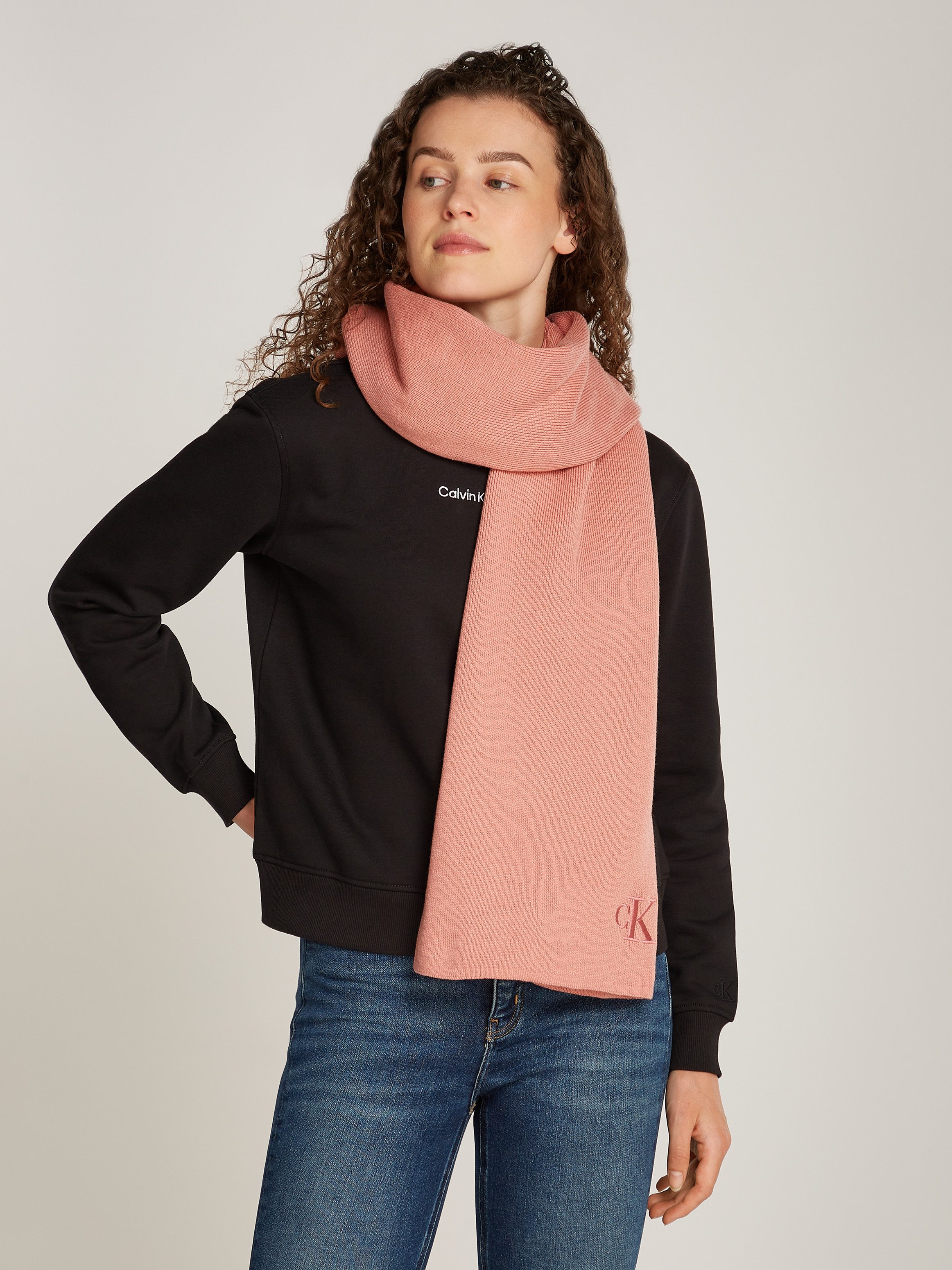 Calvin Klein Sjaal MONOGRAM EMBRO SCARF