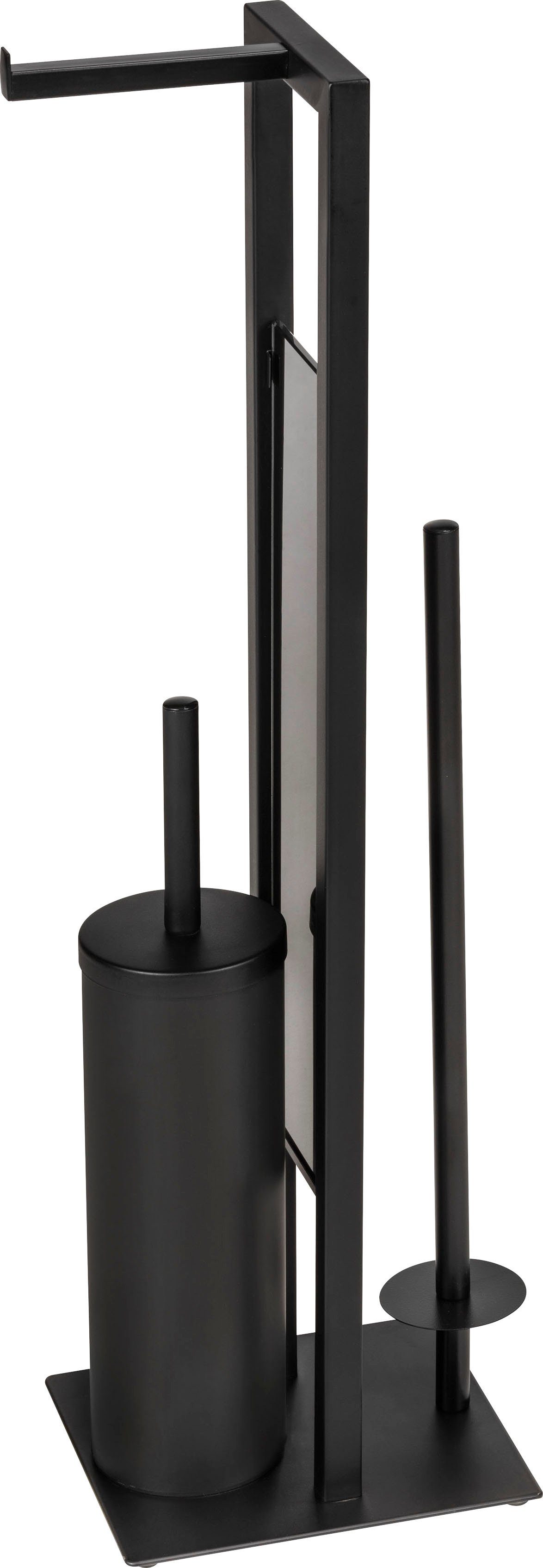 WENKO Toiletset Rivalta zwart, 3 in 1 staande set