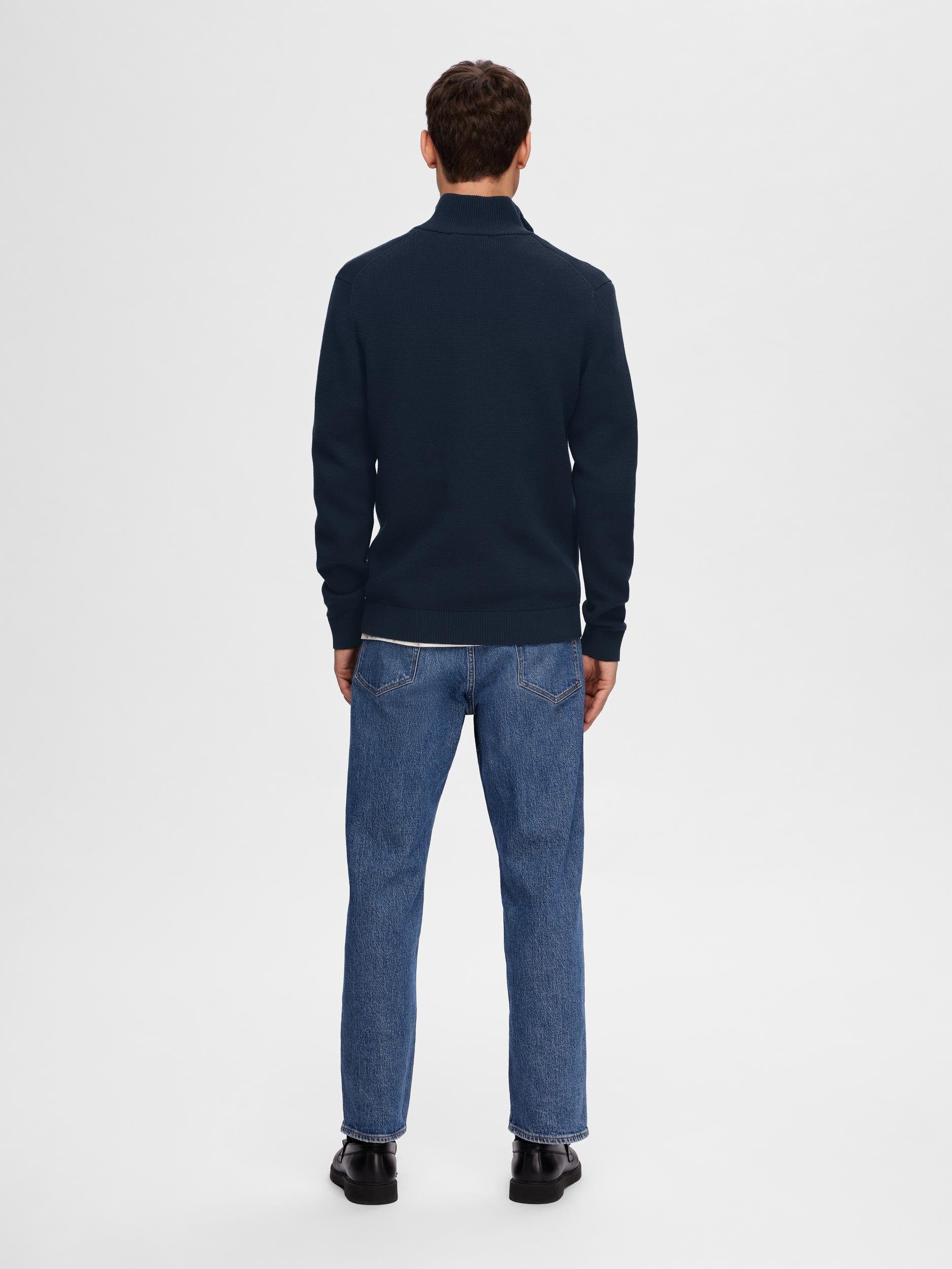 SELECTED HOMME Schipperstrui SLHDANE LS KNIT STRUCTURE HALF ZIP NOOS