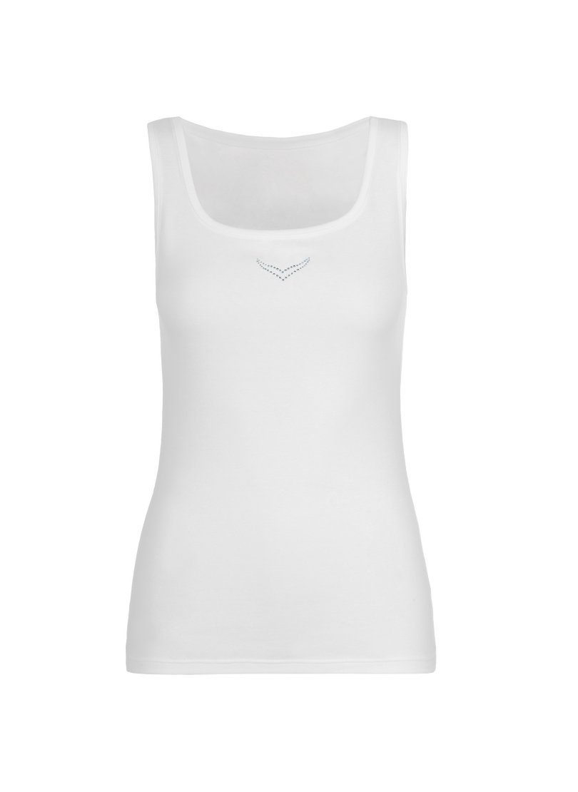 Trigema Tanktop TRIGEMA hemdshirt met kristallen (1-delig)