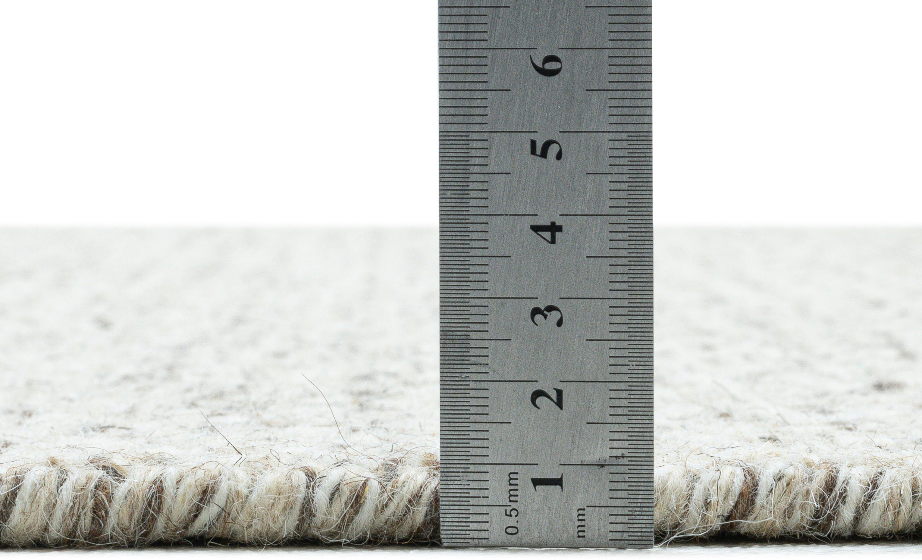 THEKO Wollen kleed Trondheim PO-502 Handgeweven vloerkleed, platweefsel, zuivere wol, met de hand geweven, ruitmotief