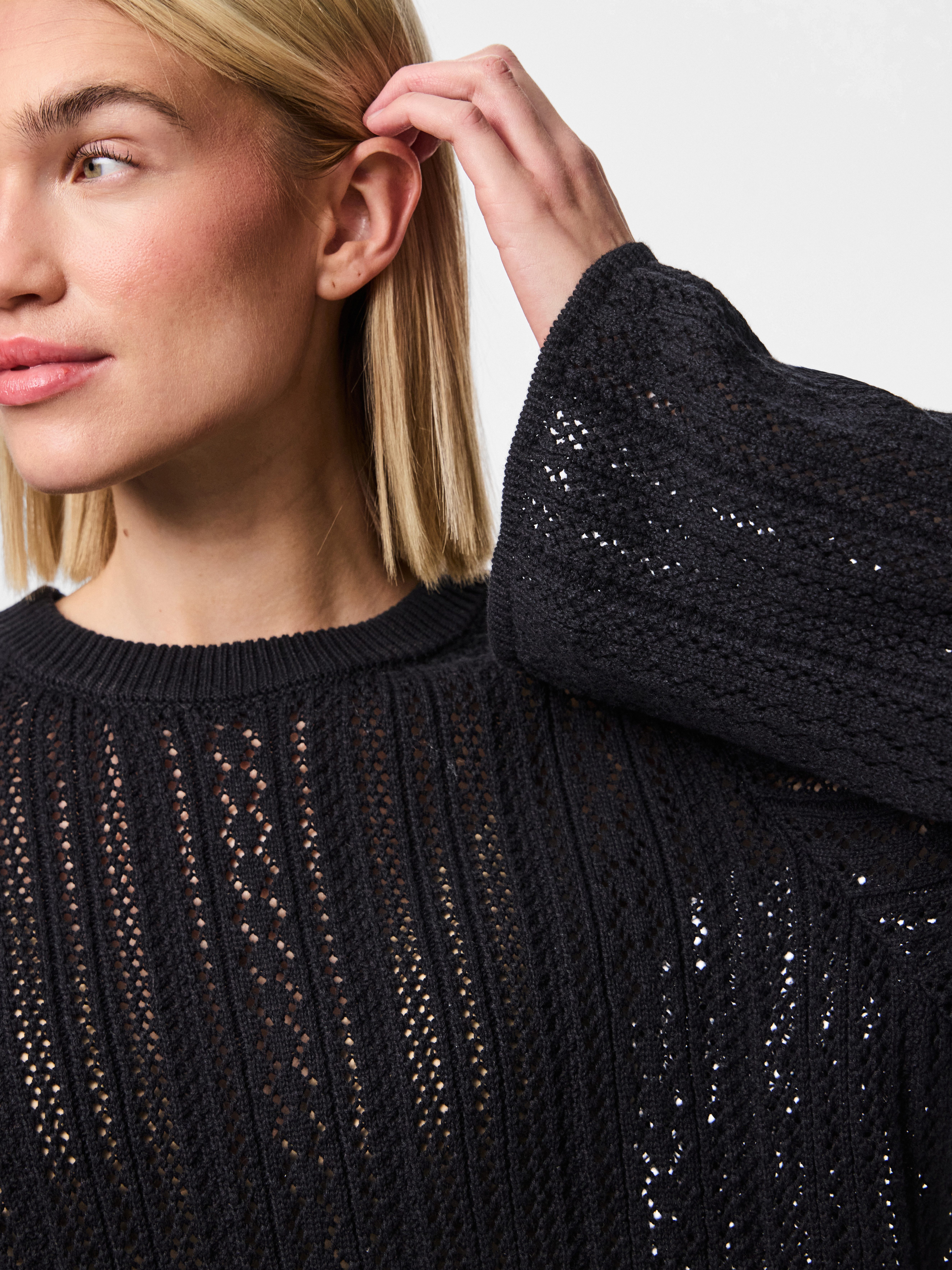 pieces Trui met ronde hals PCNUKA LS O-NECK KNIT NOOS BC