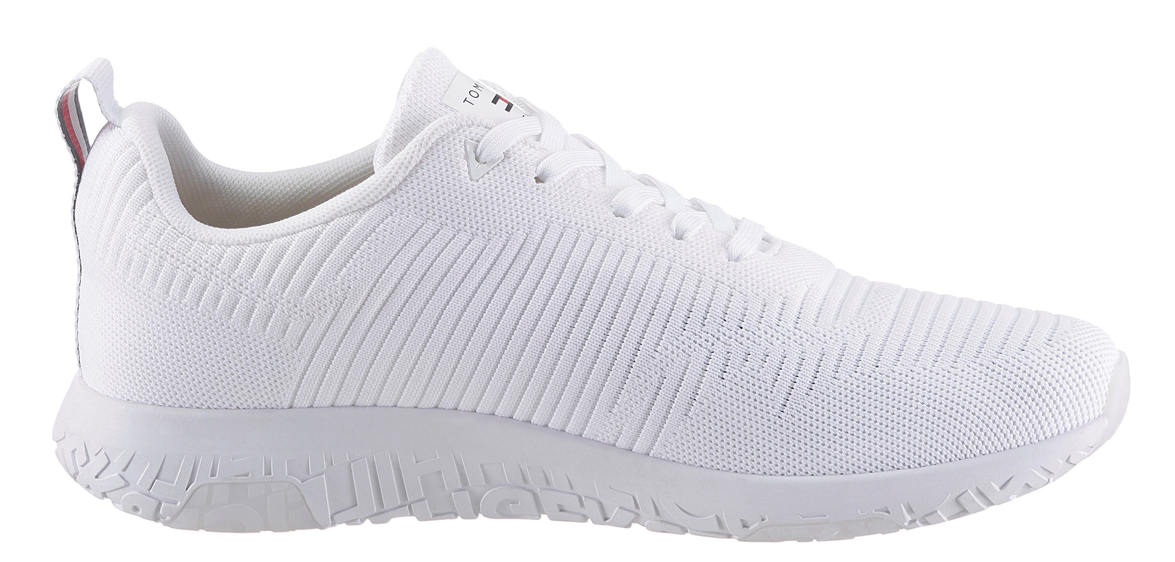 Tommy Hilfiger Sneakers CORPORATE KNIT RIB RUNNER met zijlogo-vlag, vrijetijdsschoen, lage schoen, veterschoen