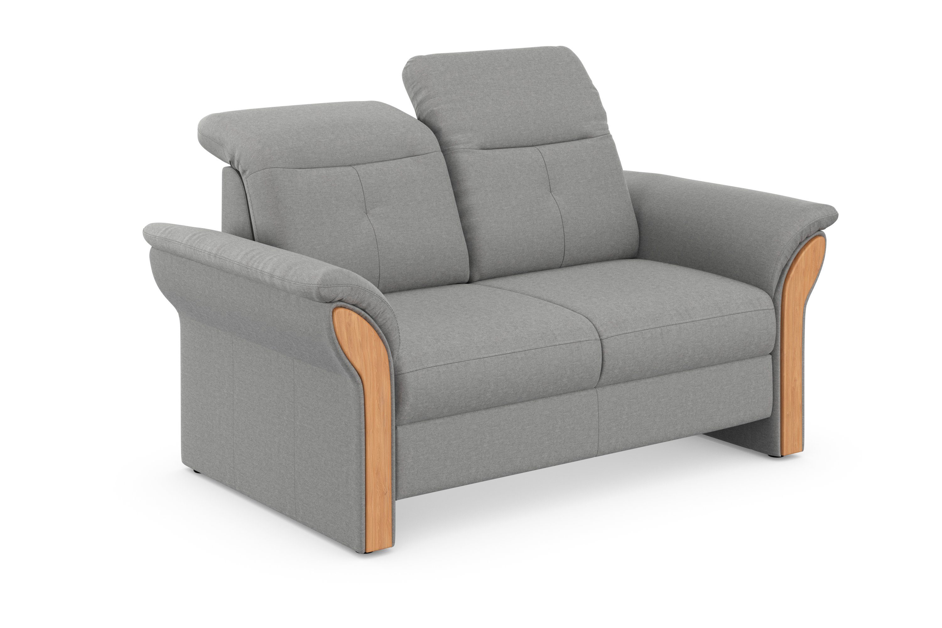 Home affaire 2-zitsbank Dangast Verstelbare hoofdsteun, houten frontlijsten, naar keuze ook in Easy clean bekleding