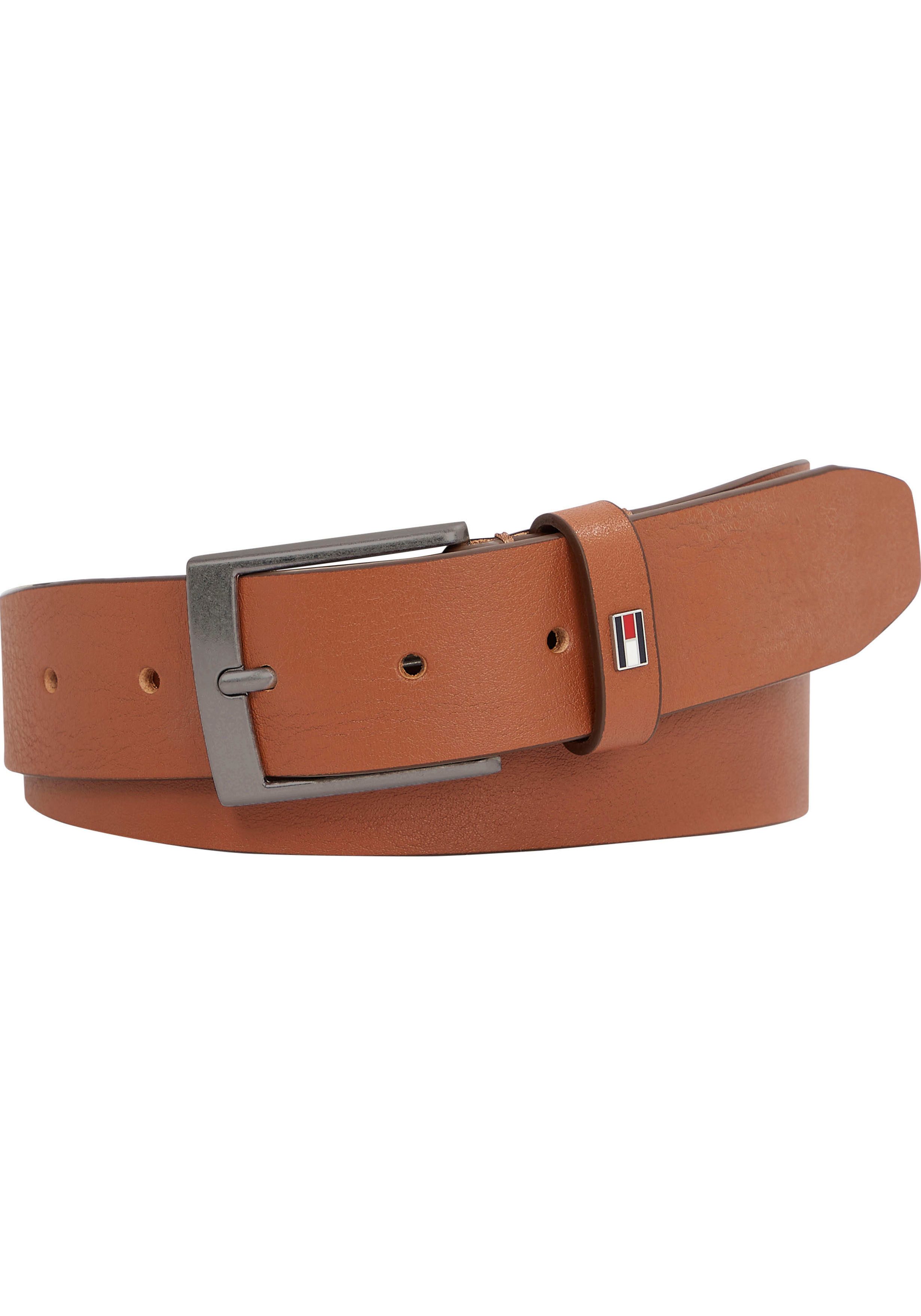 Tommy Hilfiger Leren riem Adan New Leather 3,5cm unisex riemen maat 80 bruin