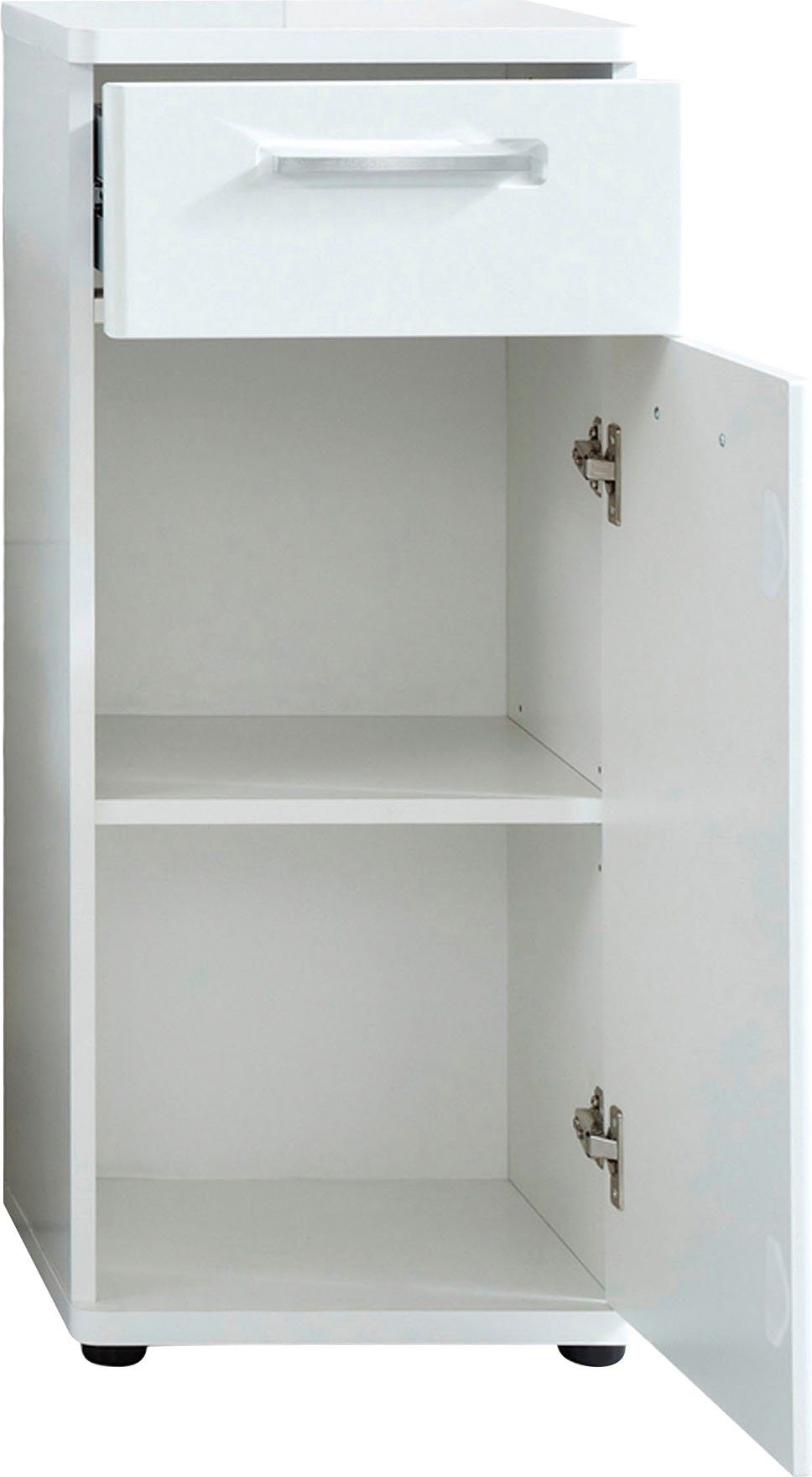 welltime Onderkast Mora Badkommode in wit met lade en 2 vakken - (B/D/H) 37/34/87 cm