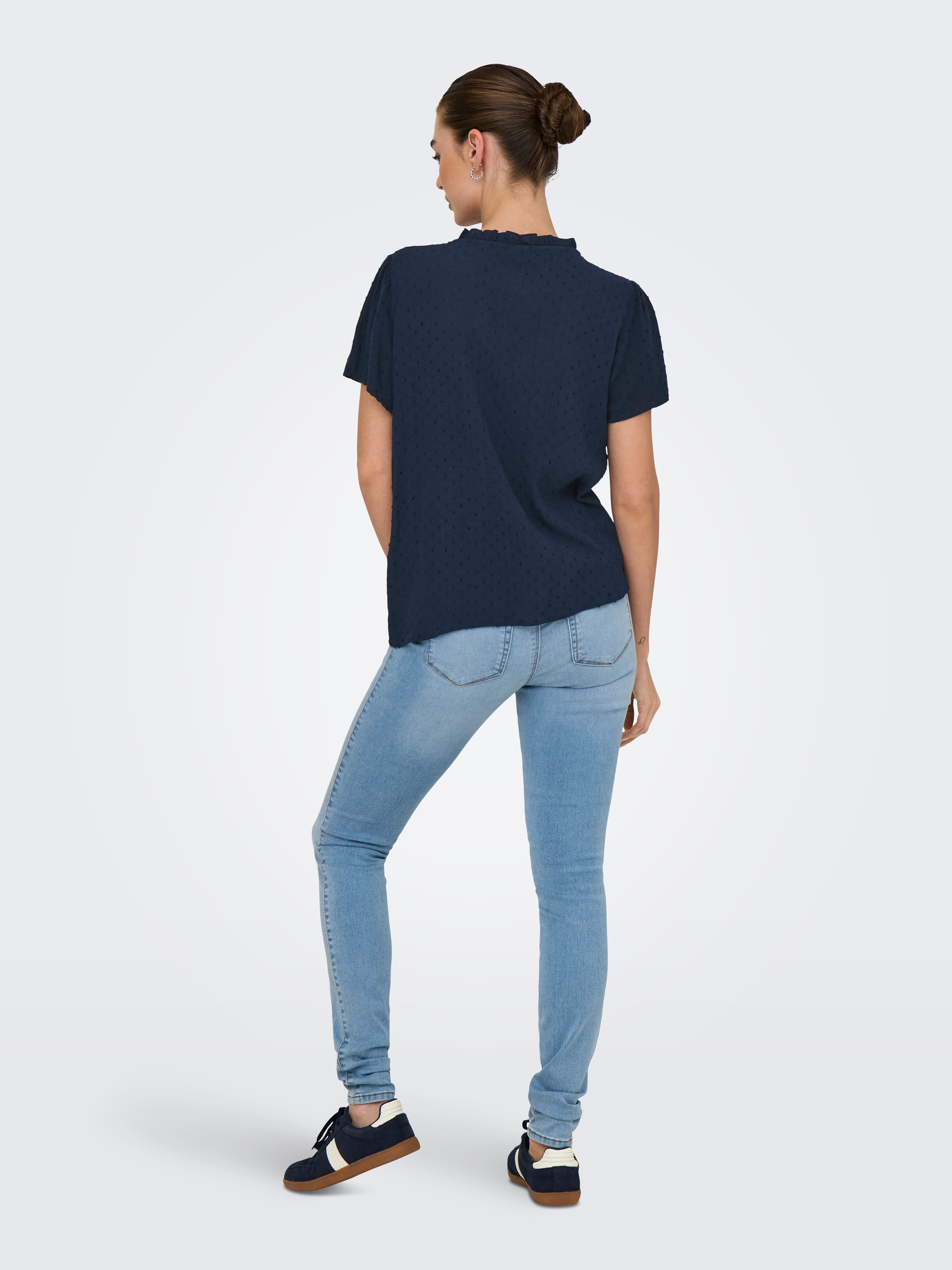 JDY Blouse met korte mouwen JDYLIMA LIFE S/S TOP WVN NOOS