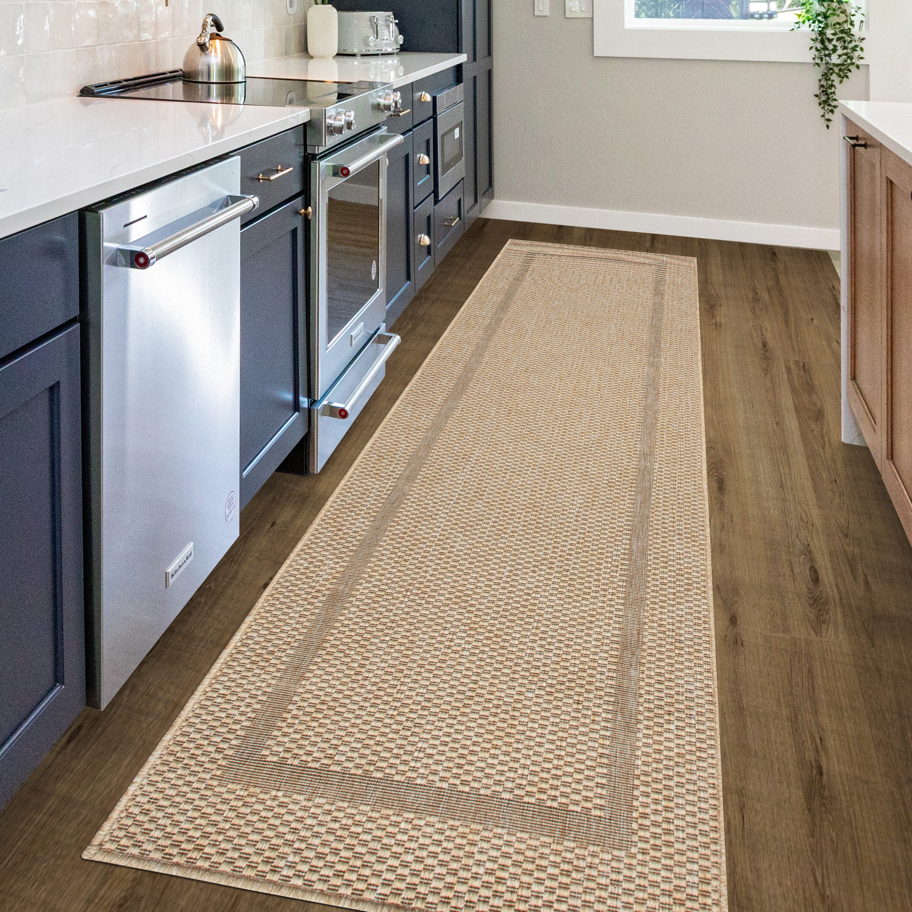 my home Vloerkleed Venetië rand is ook als loper verkrijgbaar Geschikt voor binnen en buiten, sisal-look, weerbestendig & uv-bestendig moderne