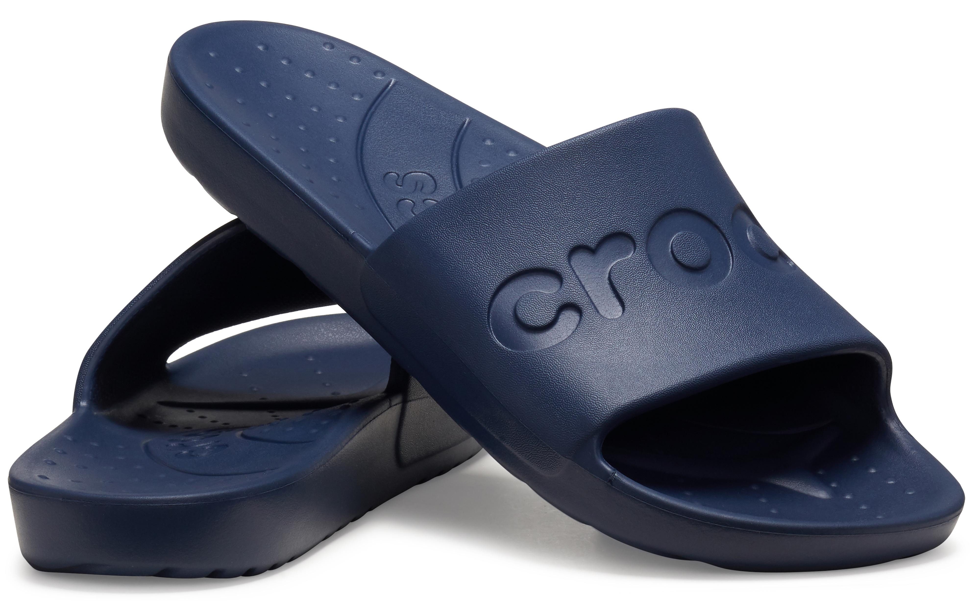 Crocs Slippers Crocs Slide badslipper, pantoffels, strandschoen met comfortabel voetbed dames sandaaltjes maat 46 blauw