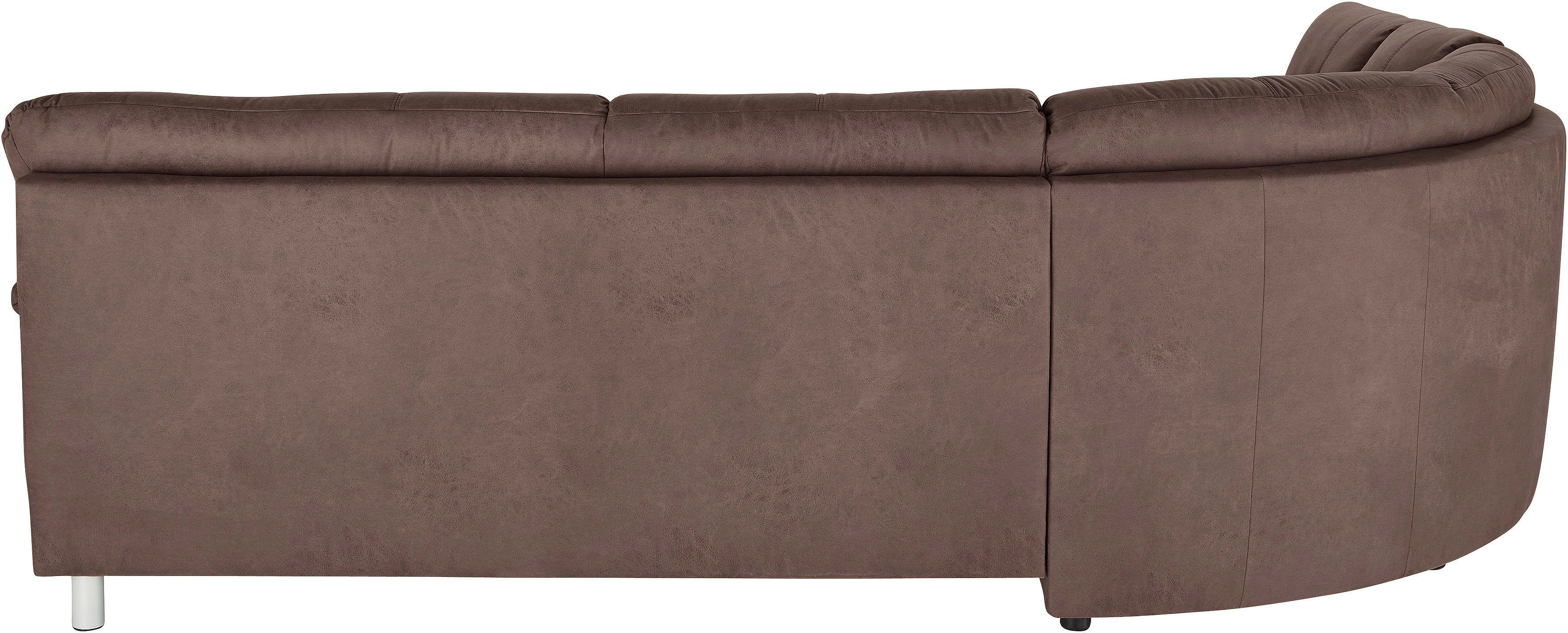 TRENDMANUFAKTUR Hoekbank Cecilia II, in Italiaans design, comfortabel, hoog zitcomfort, L-vorm