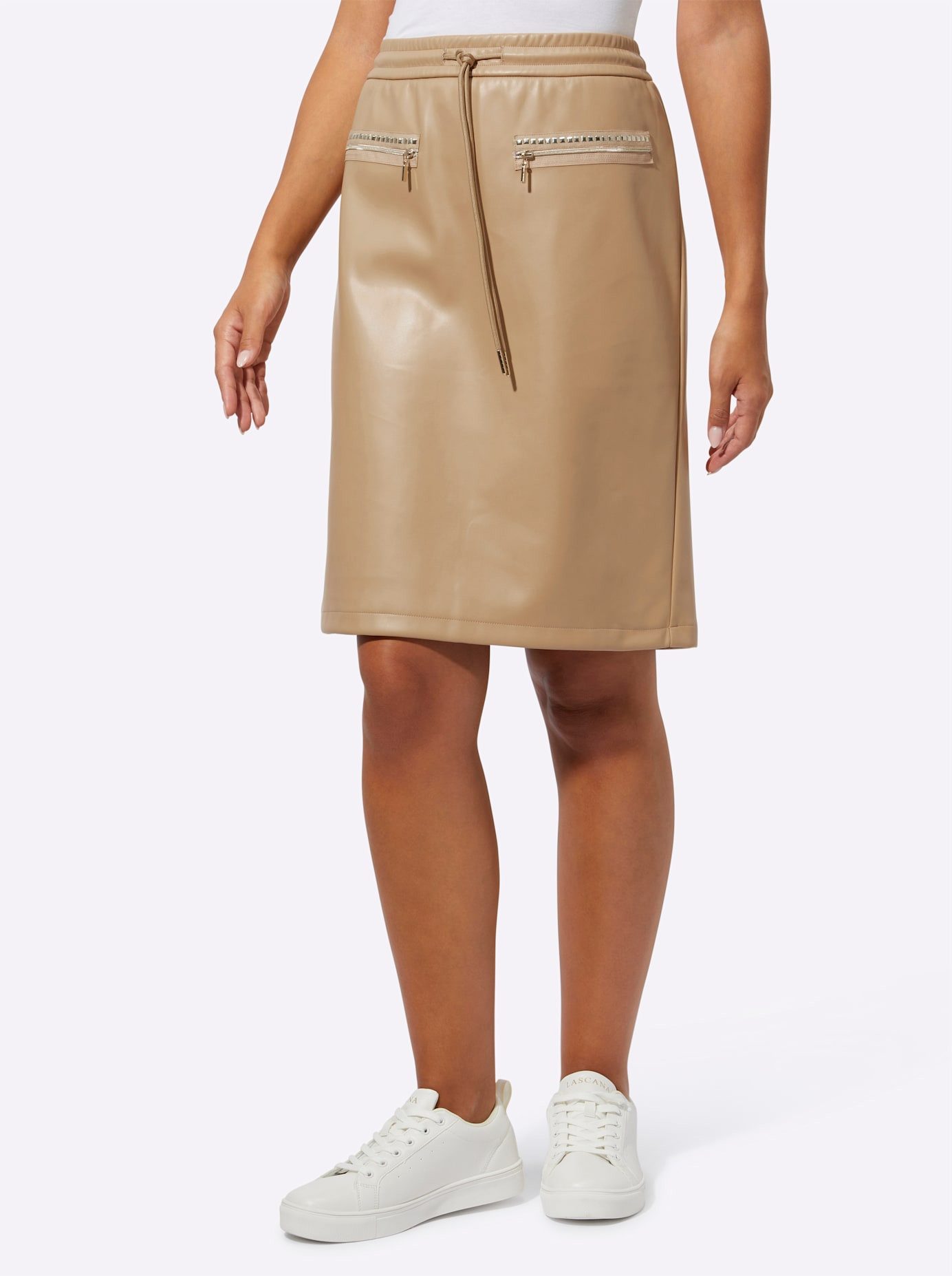 Creation L Imitatieleren rok dames leren & imitatieleren rokken maat 18 bruin