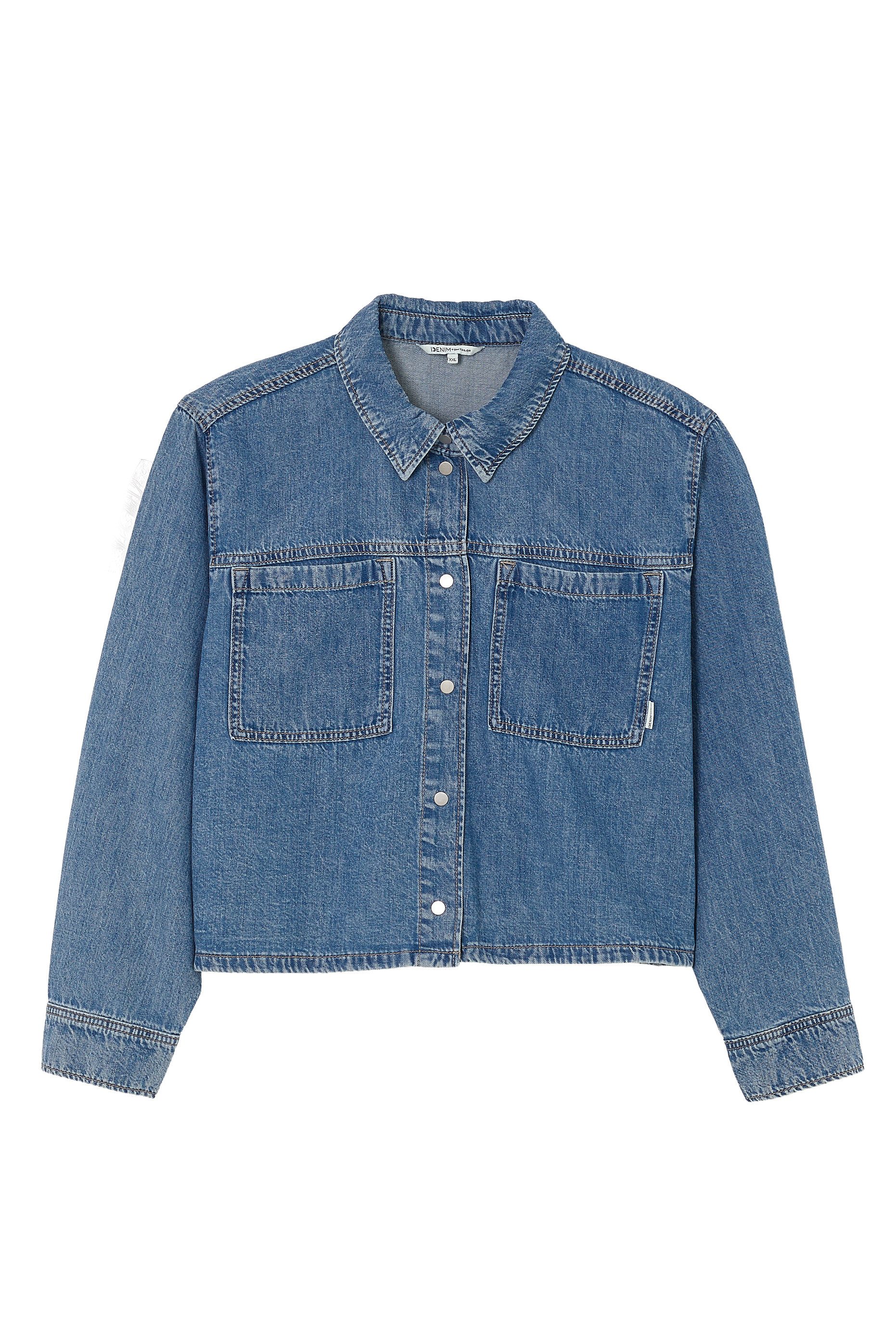 Tom Tailor Denim Jeans blouse met borstzakken