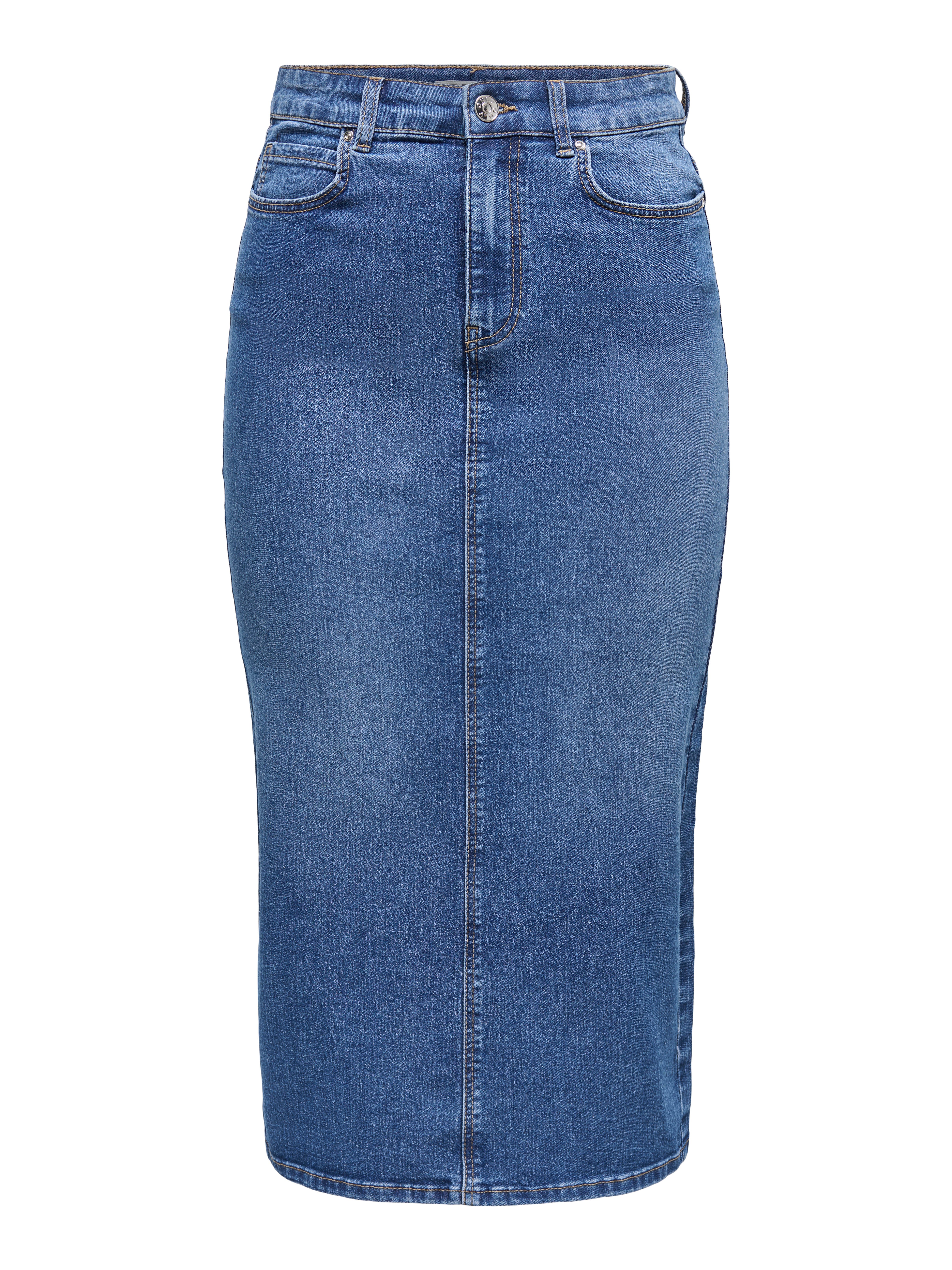 Only Jeans rok ONLWONDER MIDI BACK SLIT SKIRT PIM DNM