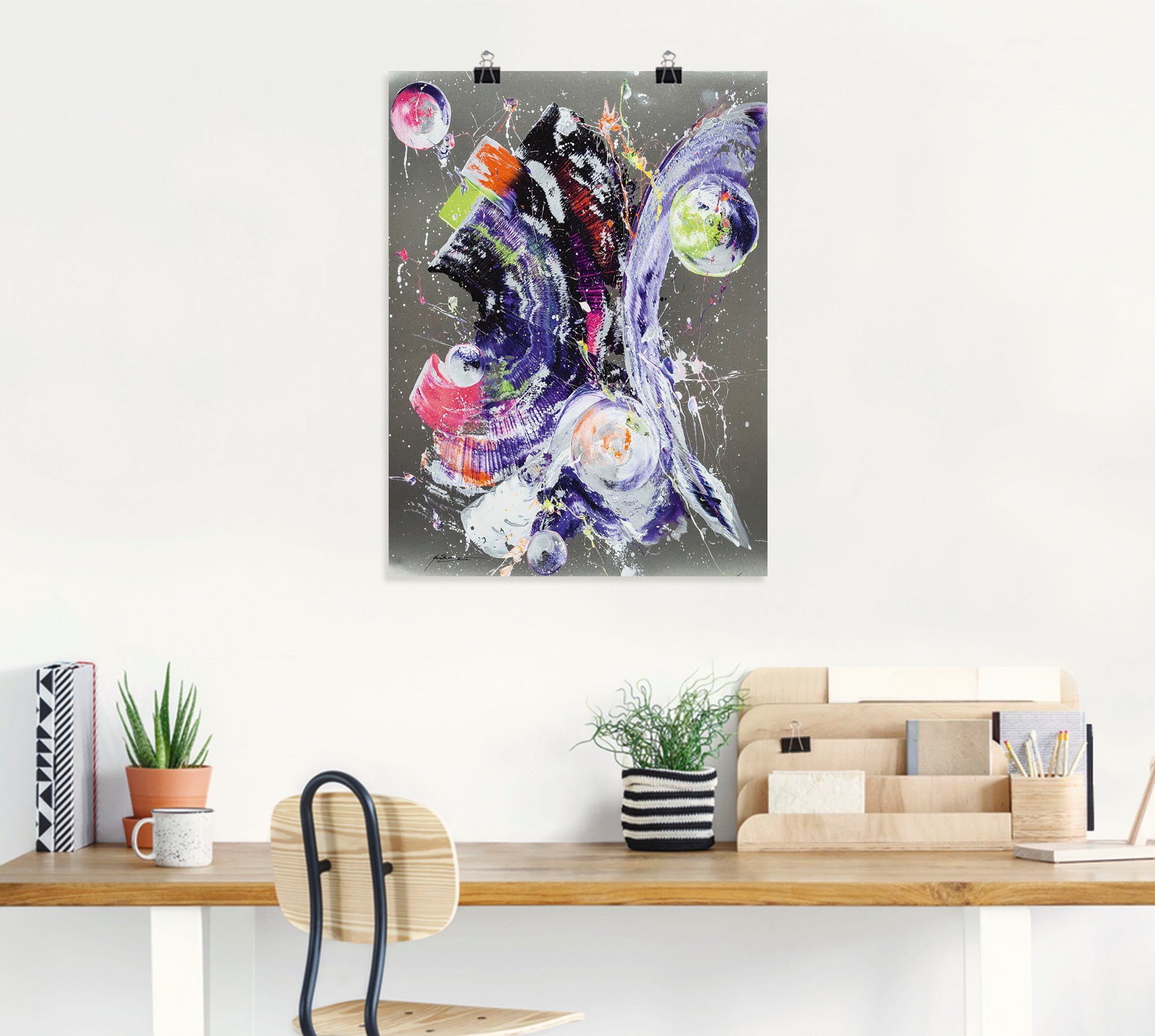 Artland Poster Abstractie XXIII als artprint van aluminium, artprint op linnen, muursticker of poster in verschillende maten