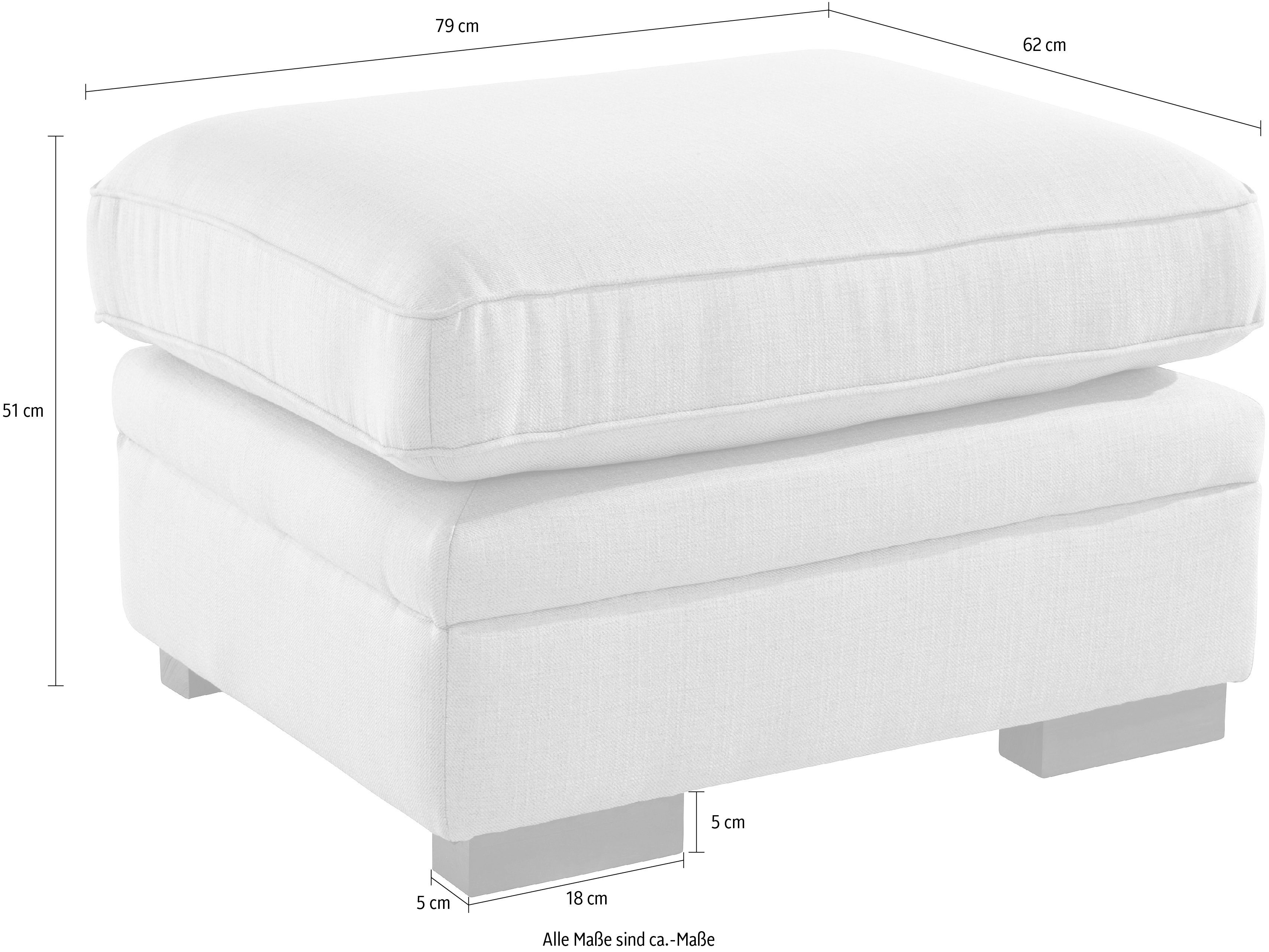 Home affaire Hocker Broughton zachte bekleding, passend bij de serie "broughton", in 3 soorten bekleding