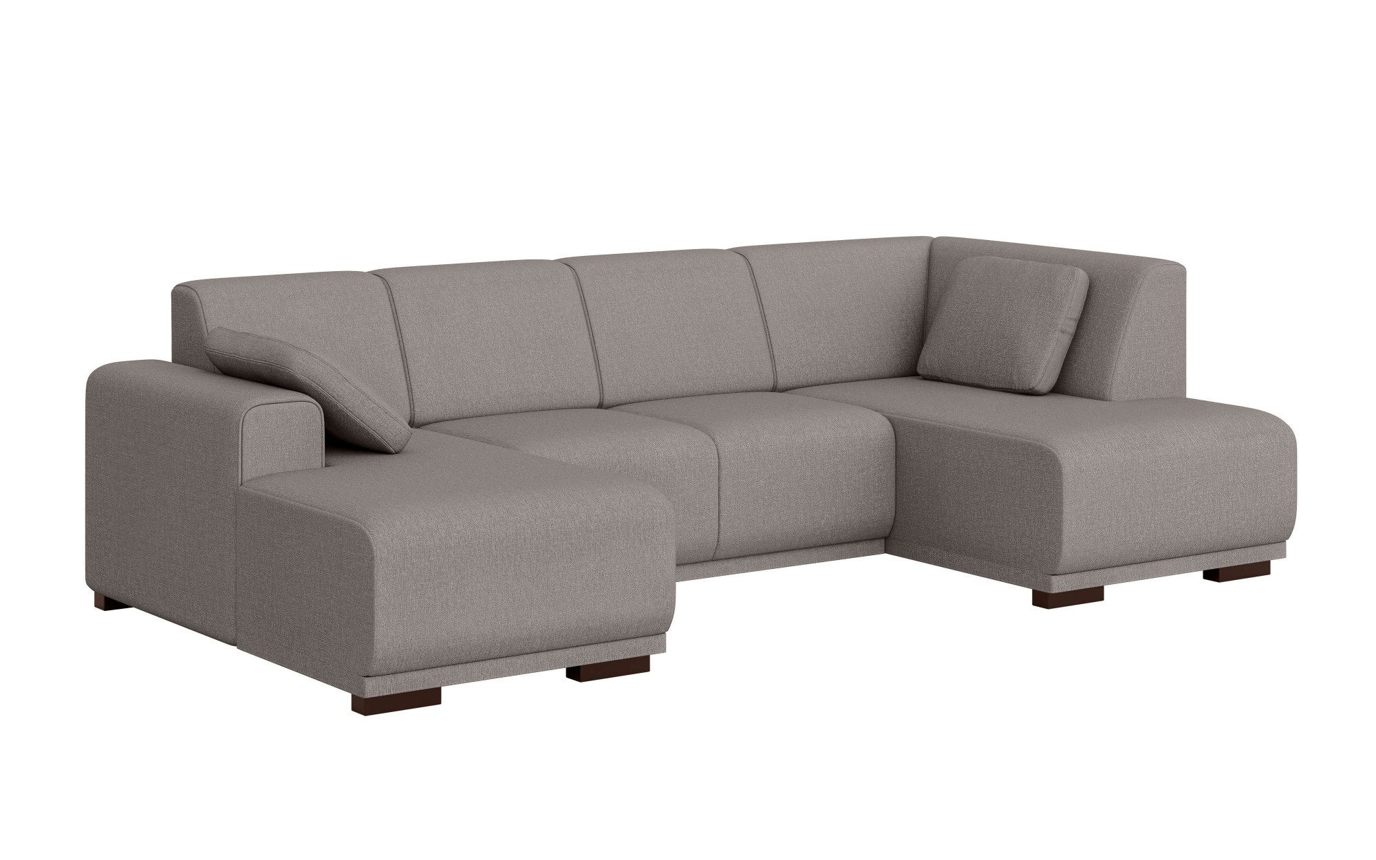 Home affaire Zithoek BORNHOLM U-vorm met chaise longue rechts/links, B/D/H: 300/162/85 cm U-vorm met golvende ondervering, chaise longue rechts of links bestelbaar