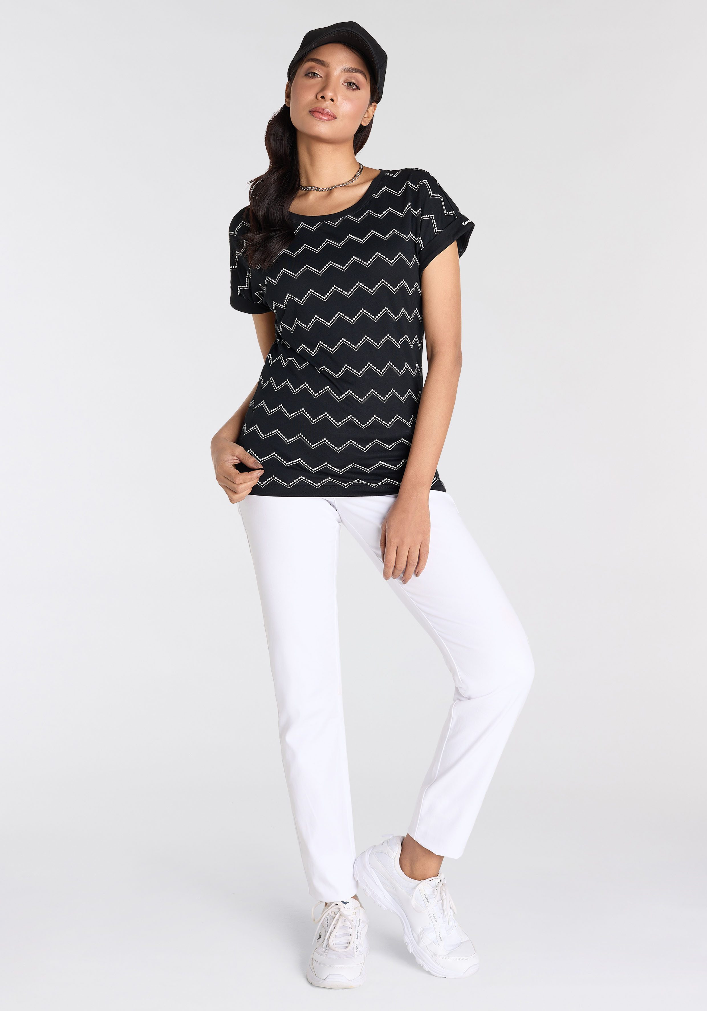 KangaROOS Shirt met korte mouwen met zigzagpatroon