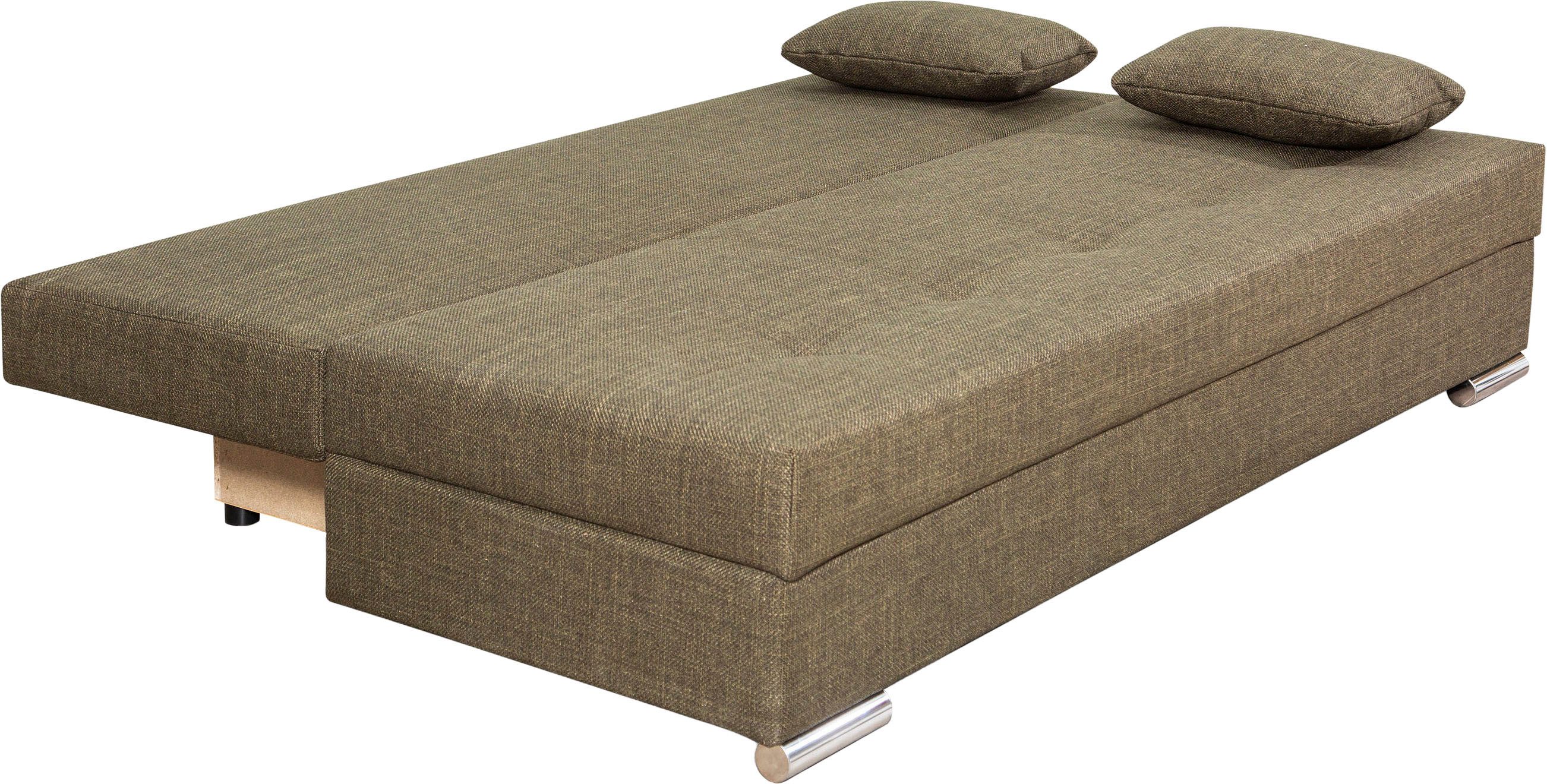 COLLECTION AB Slaapbank Tania met bedfunctie en bedlade comfortabele zitcomfort: veren-kern bekleding, inclusief rugkussen
