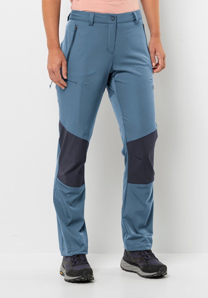 Jack Wolfskin Trekkingbroek HIKING ALPINE PANTS W dames broeken maat 34 blauw