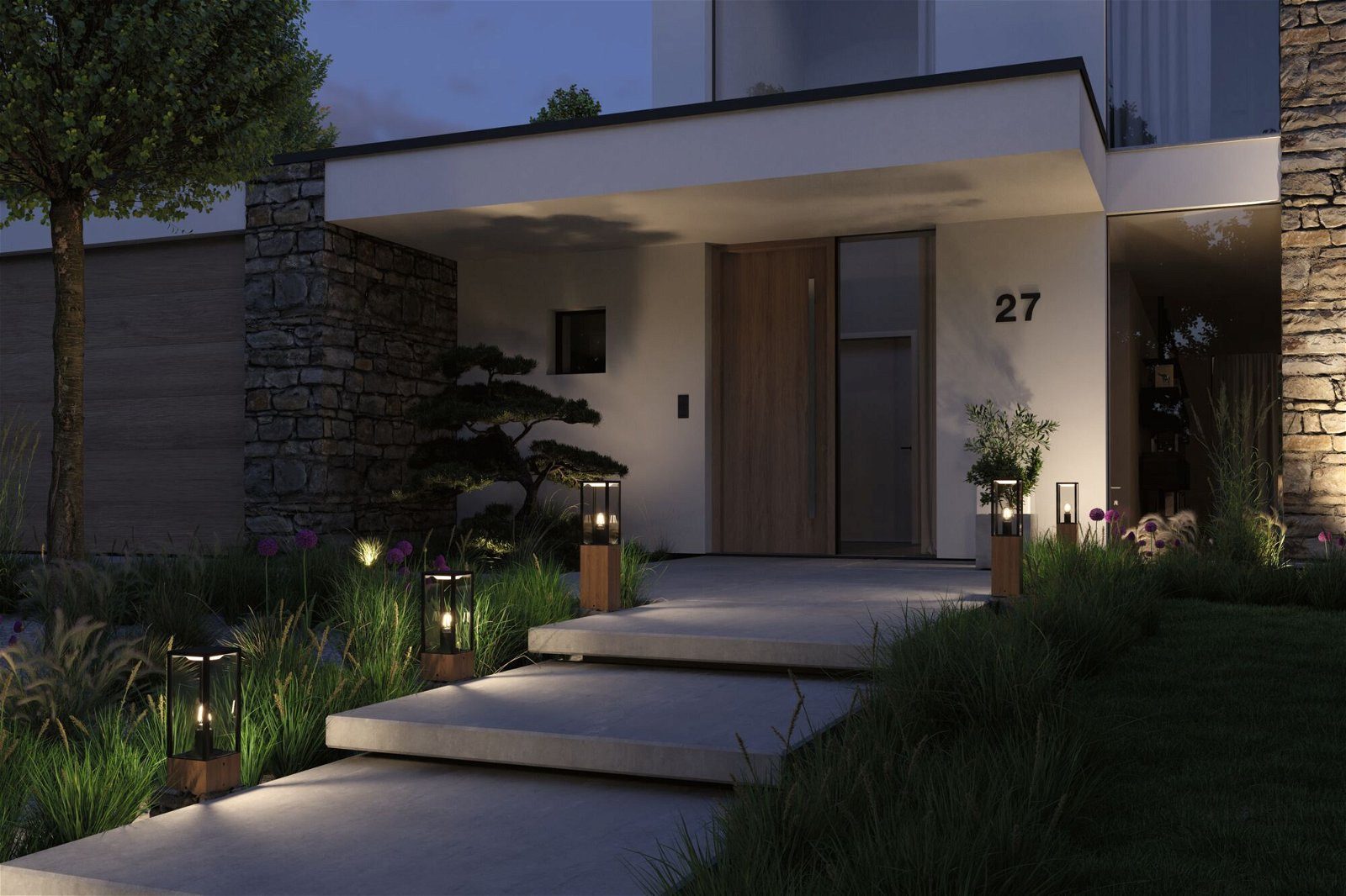 Paulmann Led-bolderlamp Plug & Shine Venea Enkel lamp IP44 1900K 2W Hout (1 stuk)