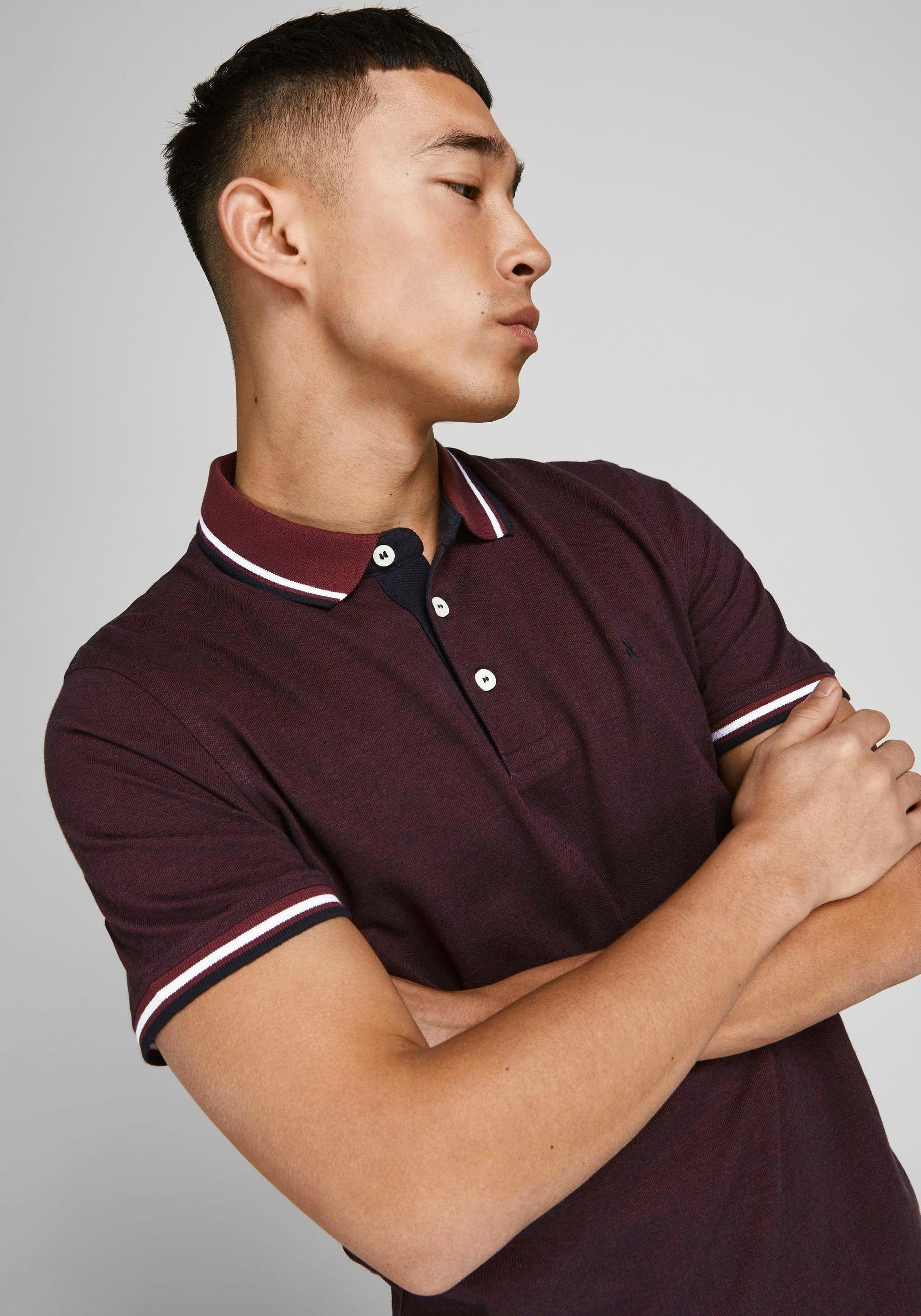 Jack & Jones Poloshirt JJEPAULOS Poloshirt met klassieke kraag en figuuraccentuerende vorm
