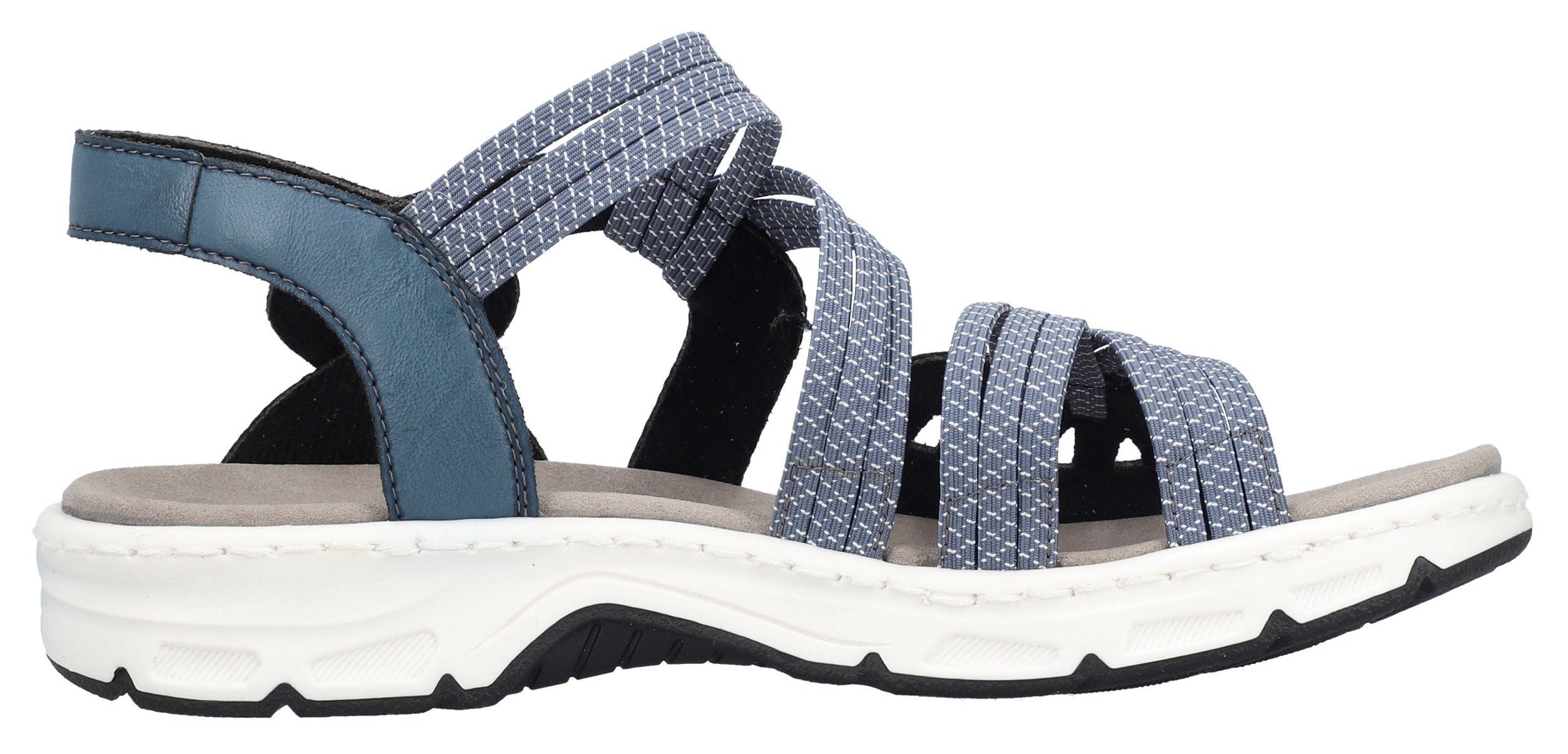 Rieker Sandalen , zomerschoen, sandaal, sleehak, met elastische bandjes