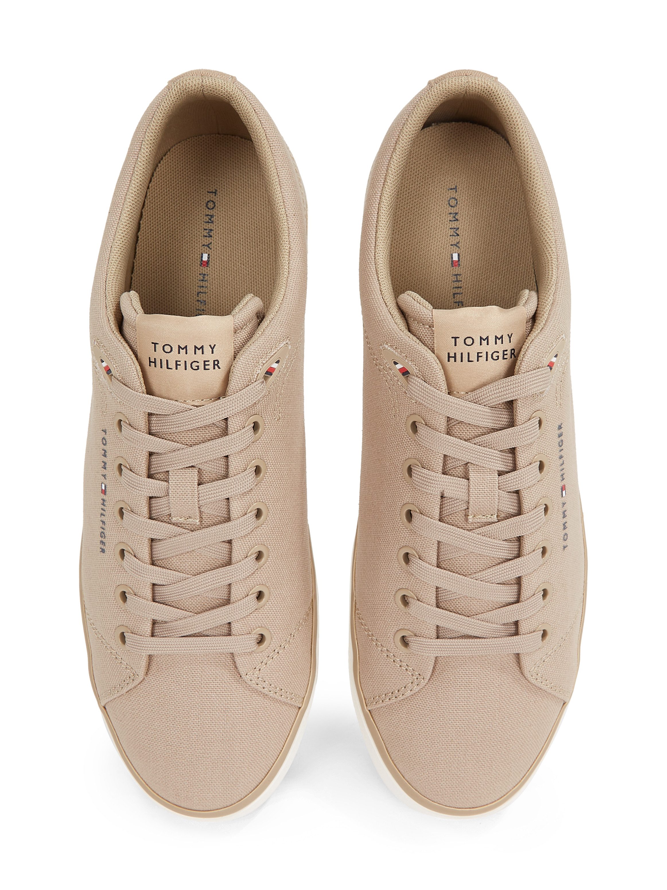 Tommy Hilfiger Sneakers TH HI VULC LOW CORE CANVAS , vrijetijdsschoen, lage schoen, veterschoenen met zacht gepolsterde schacht