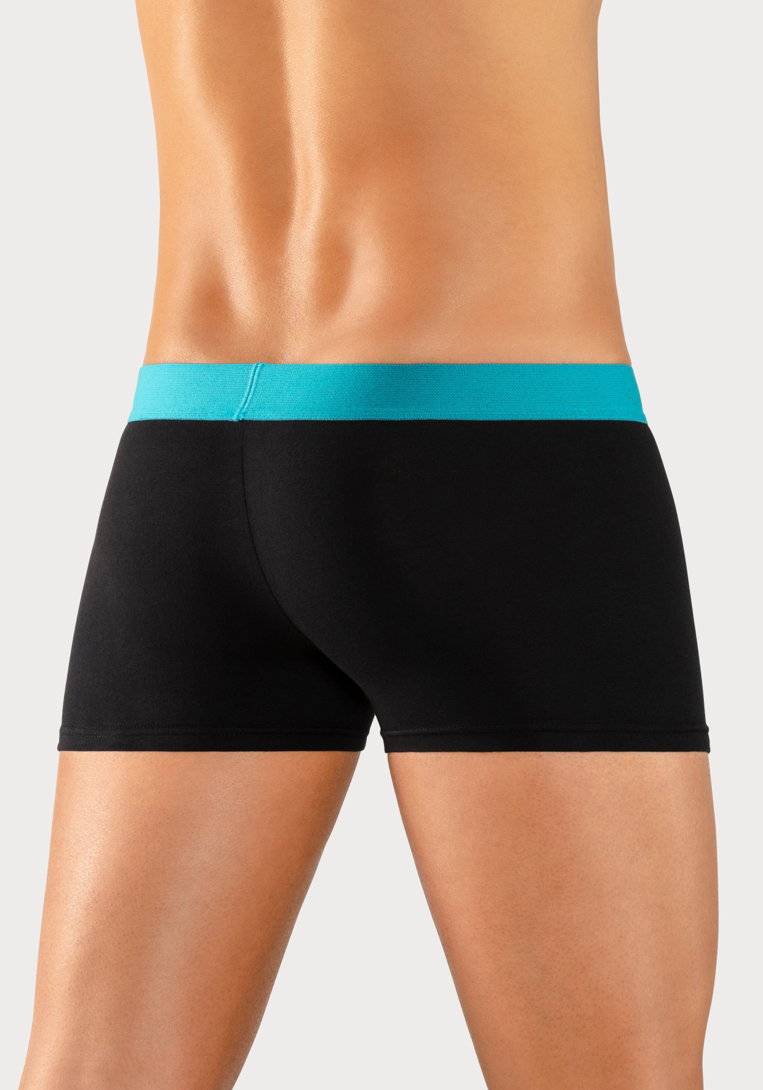 s.Oliver RED LABEL Beachwear Hipster strak zittende boxershorts voor heren van katoenmix (set 4 stuks)