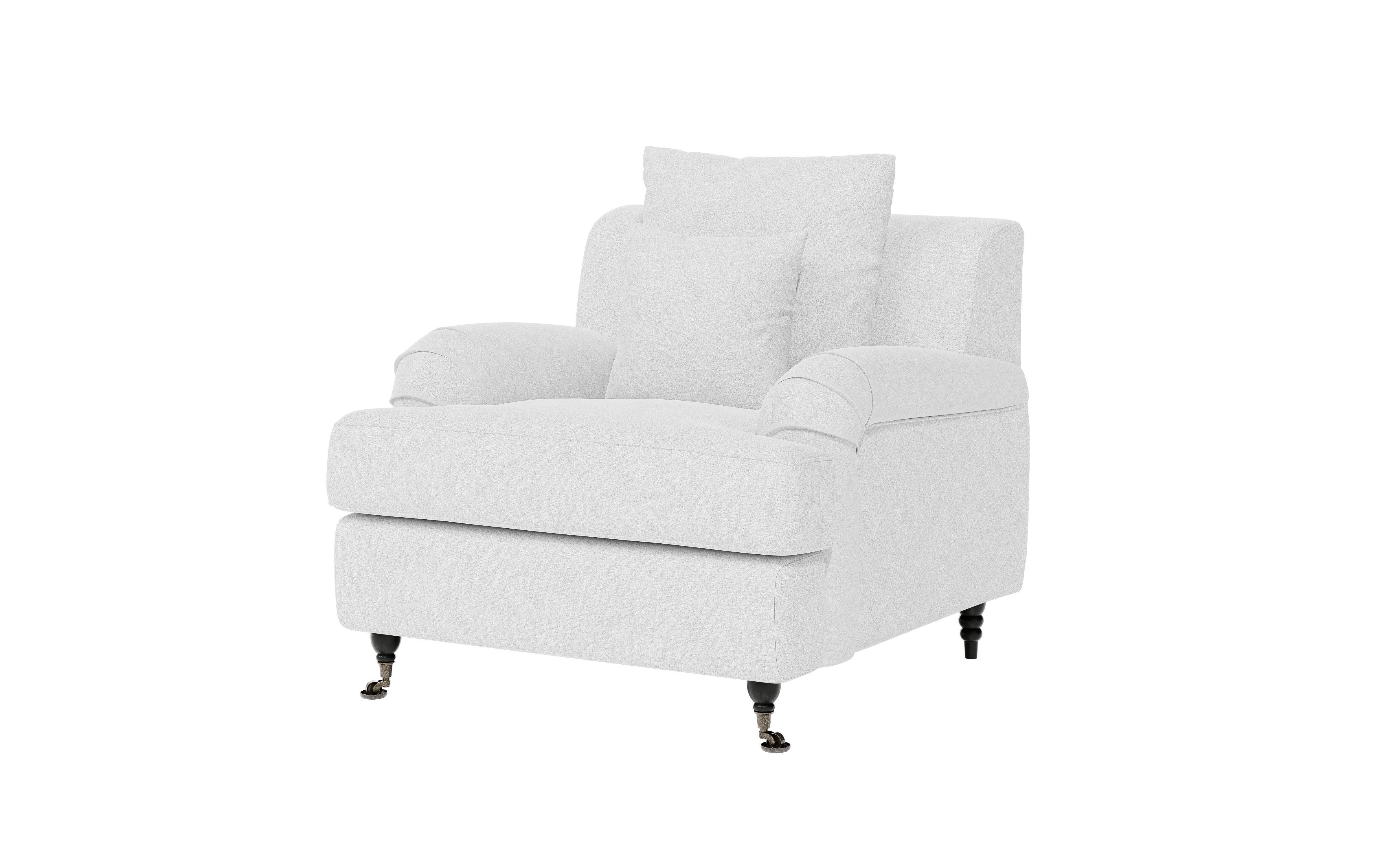Guido Maria Kretschmer Home&Living Fauteuil NORIN twee soorten poten: voor - wieltjes, aan de achterkant - houten poten