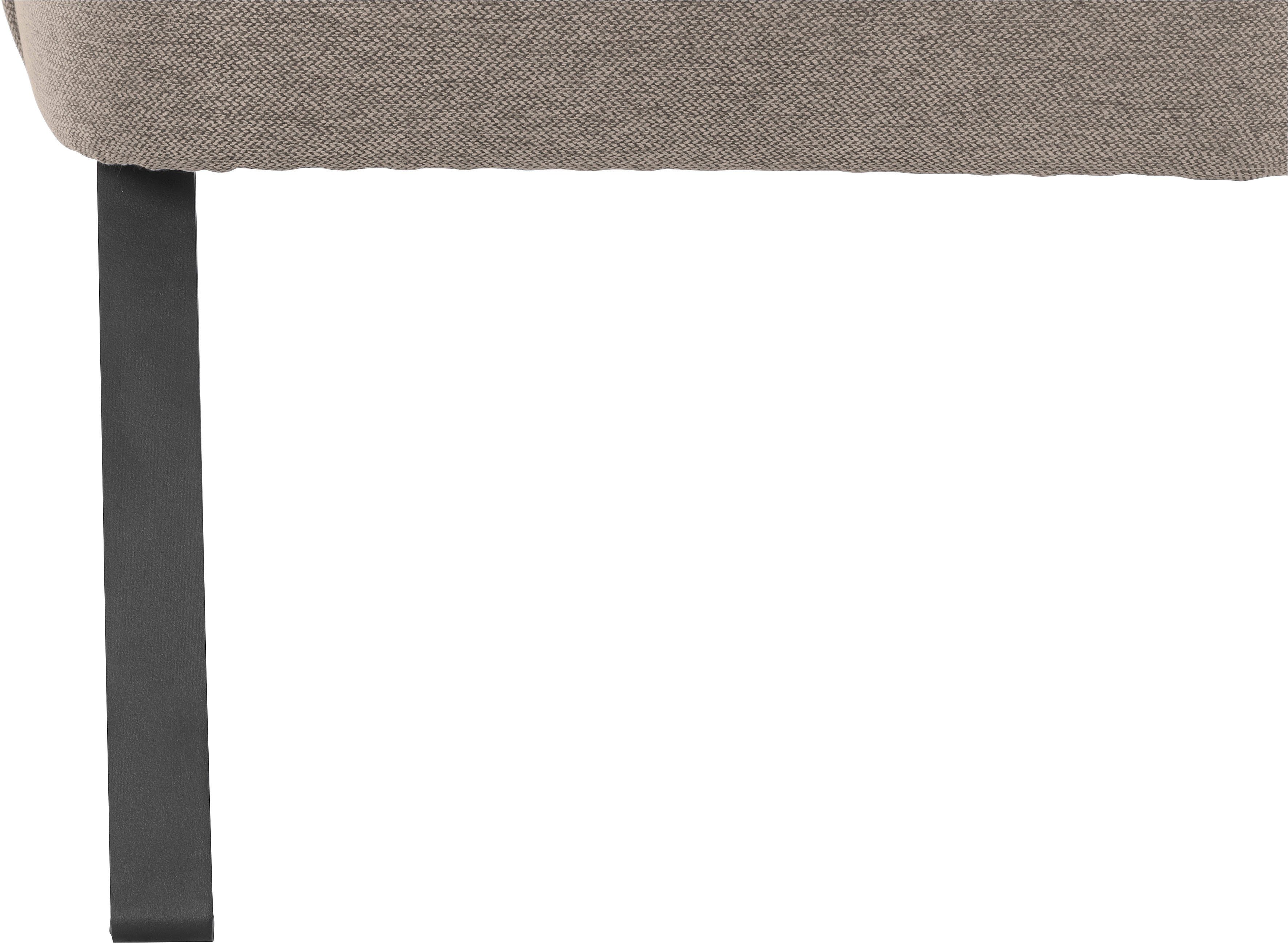 exxpo - sofa fashion Fauteuil Americano, loungestoel met bies en metalen poten, verschillende typen bekleding, 1 stuk