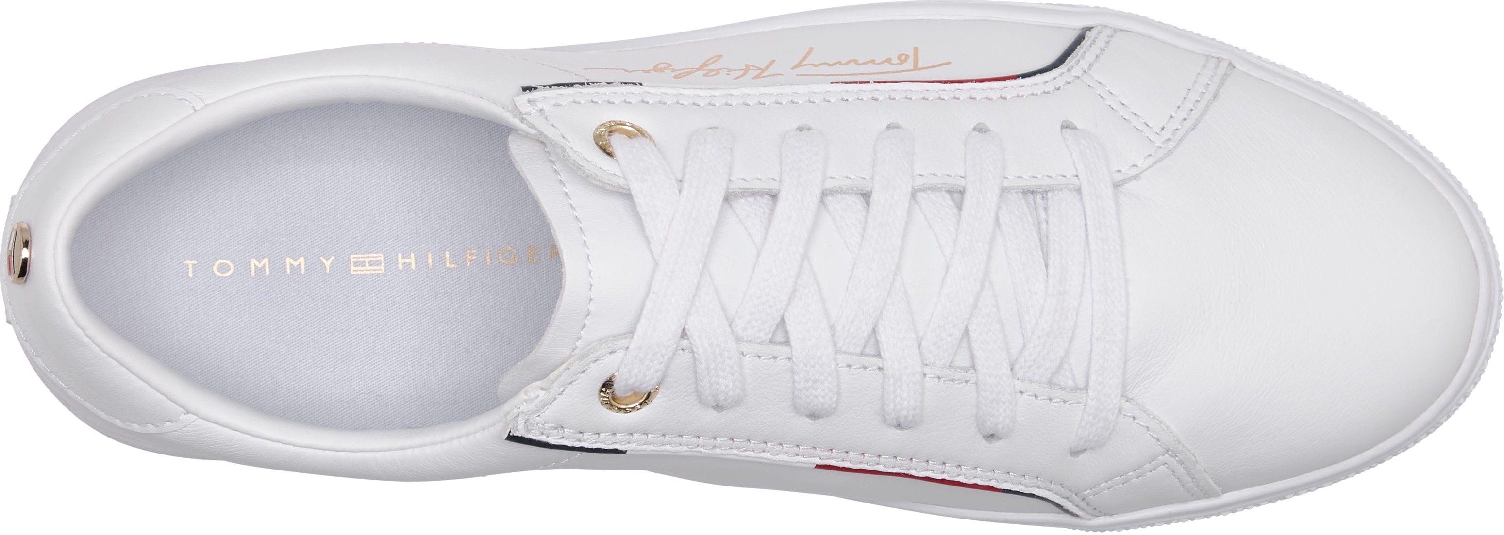 Tommy Hilfiger Sneakers TOMMY HIFLIGER SIGNATURE SNEAKER met kleurrijke paspel, vrijetijdsschoen, lage schoen, veterschoen