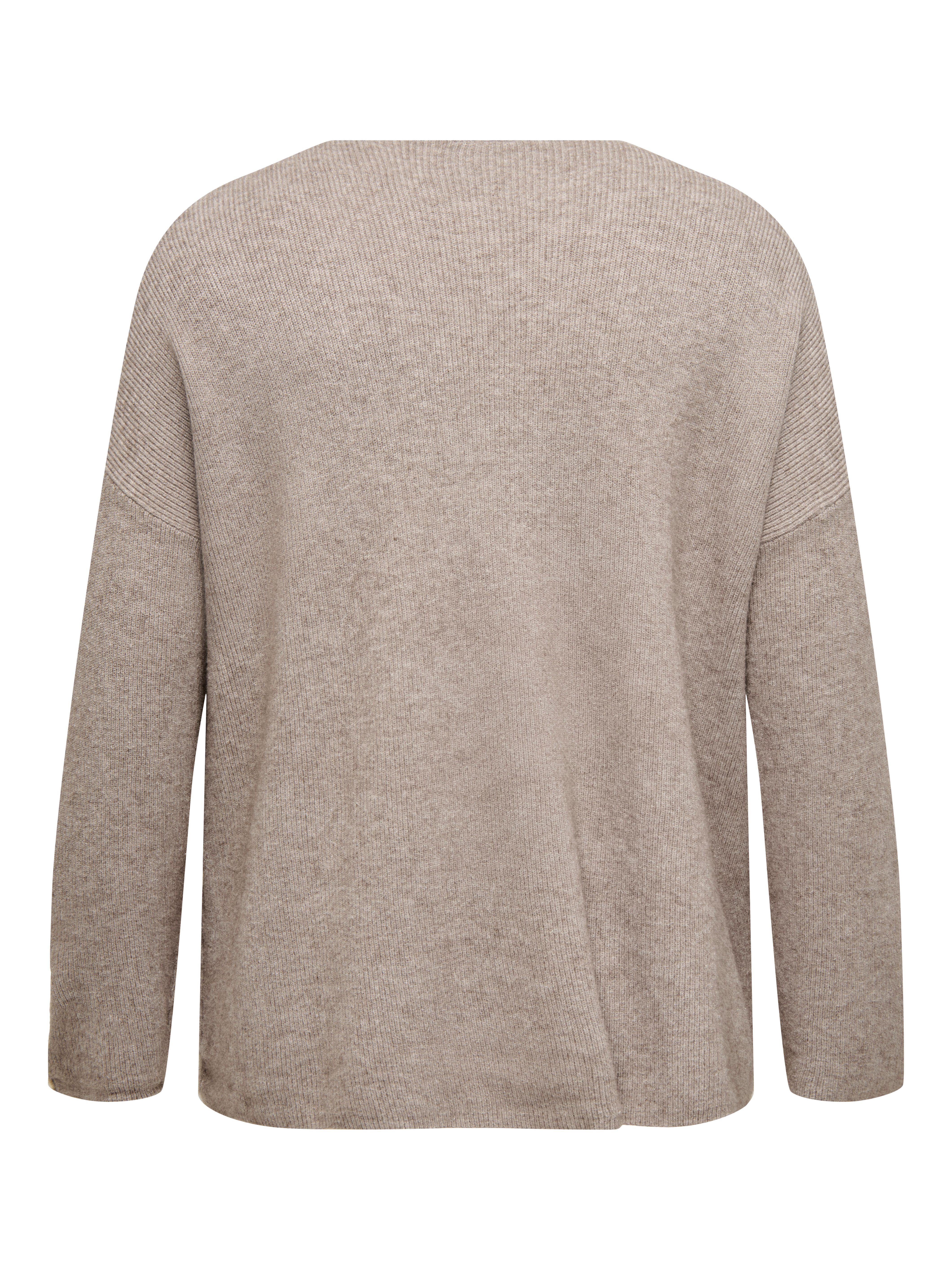 ONLY CARMAKOMA Trui met V-hals CARIBI LS RIB LOOSE V-NECK CC KNT
