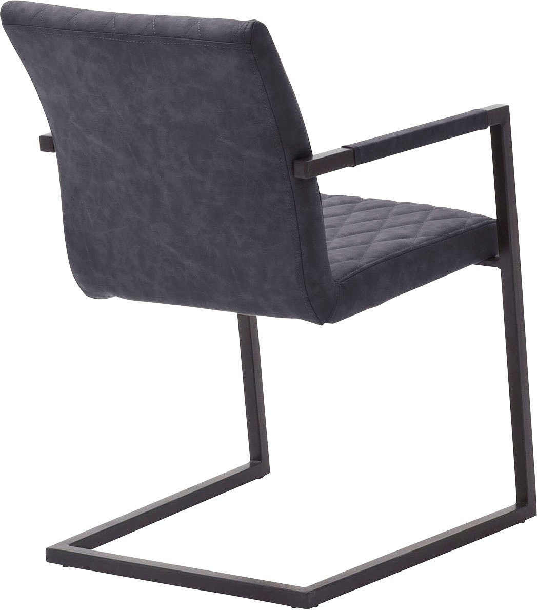 MCA furniture Vrijdragende stoel Kian Vintage imitatieleer met of zonder armleuning, stoel belastbaar tot 120 kg (set, 2 stuks)