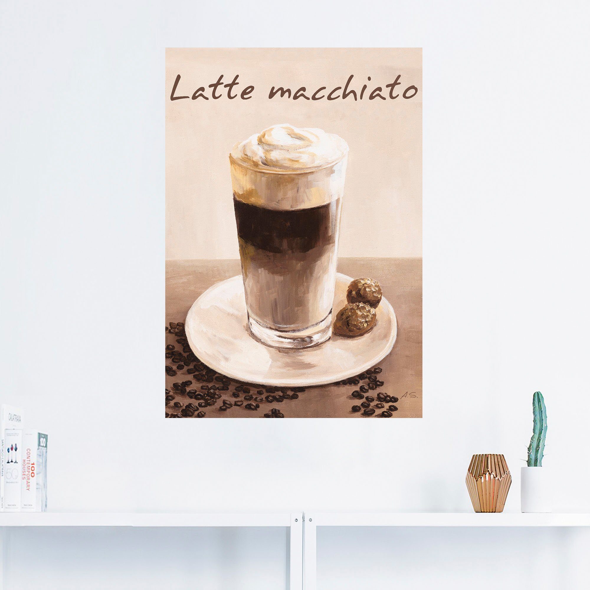 Artland Artprint Latte macchiato - koffie als poster, muursticker in verschillende maten