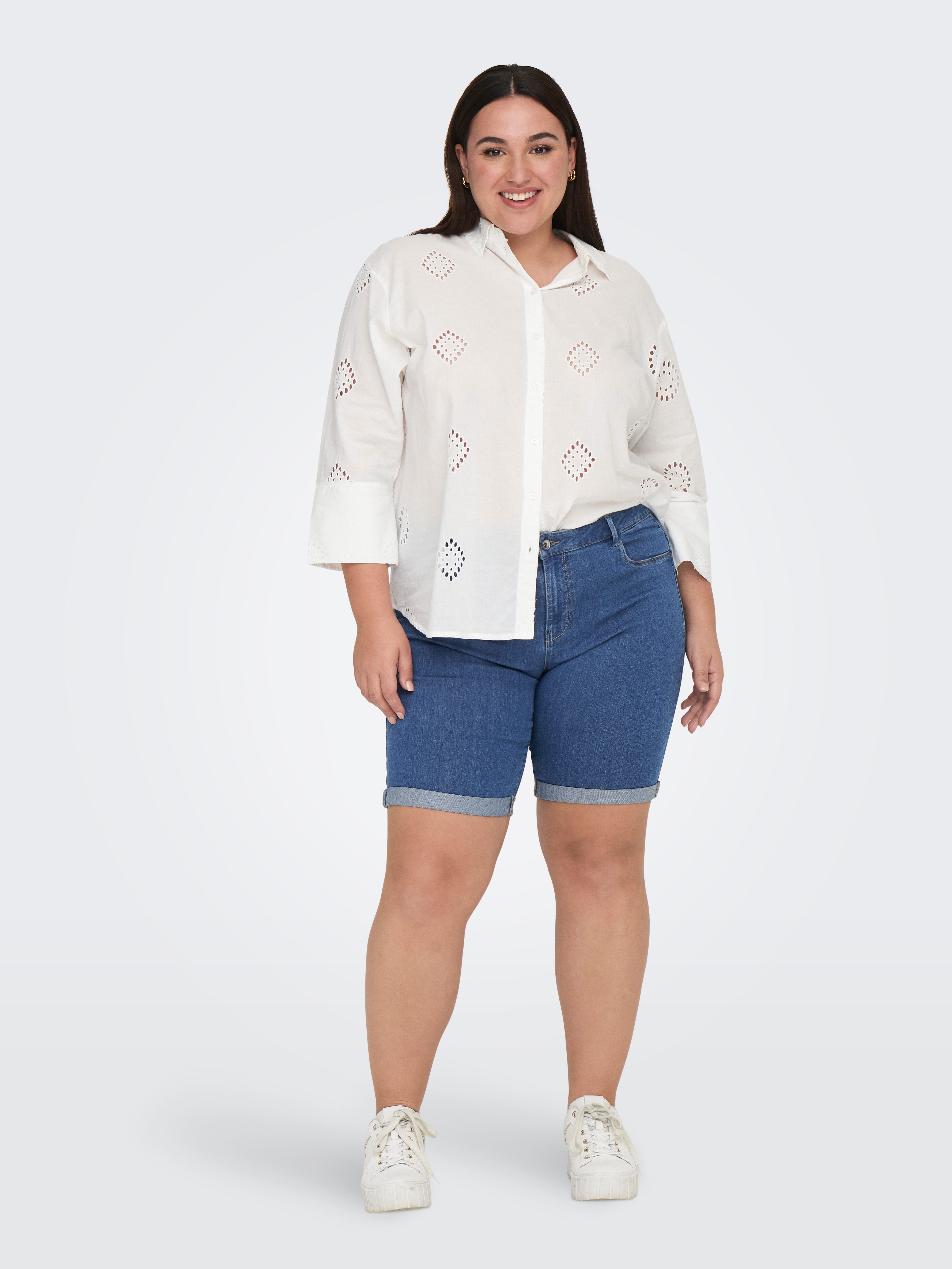 ONLY CARMAKOMA Jeansshort CARTHUNDER LIFE REG LONG SHORTS DNM