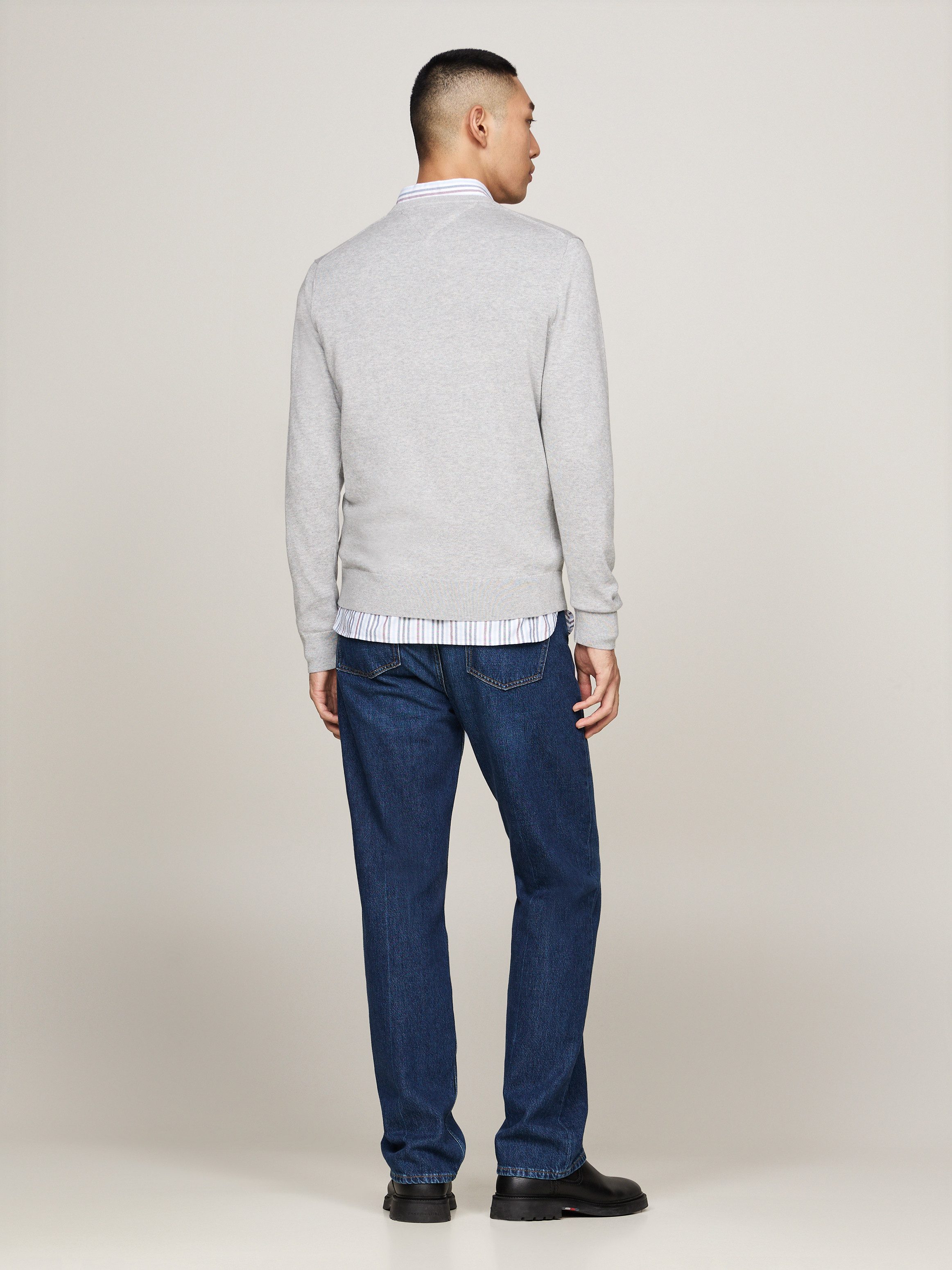 Tommy Hilfiger Gebreide trui ESSENTIAL COTTON V NECK
