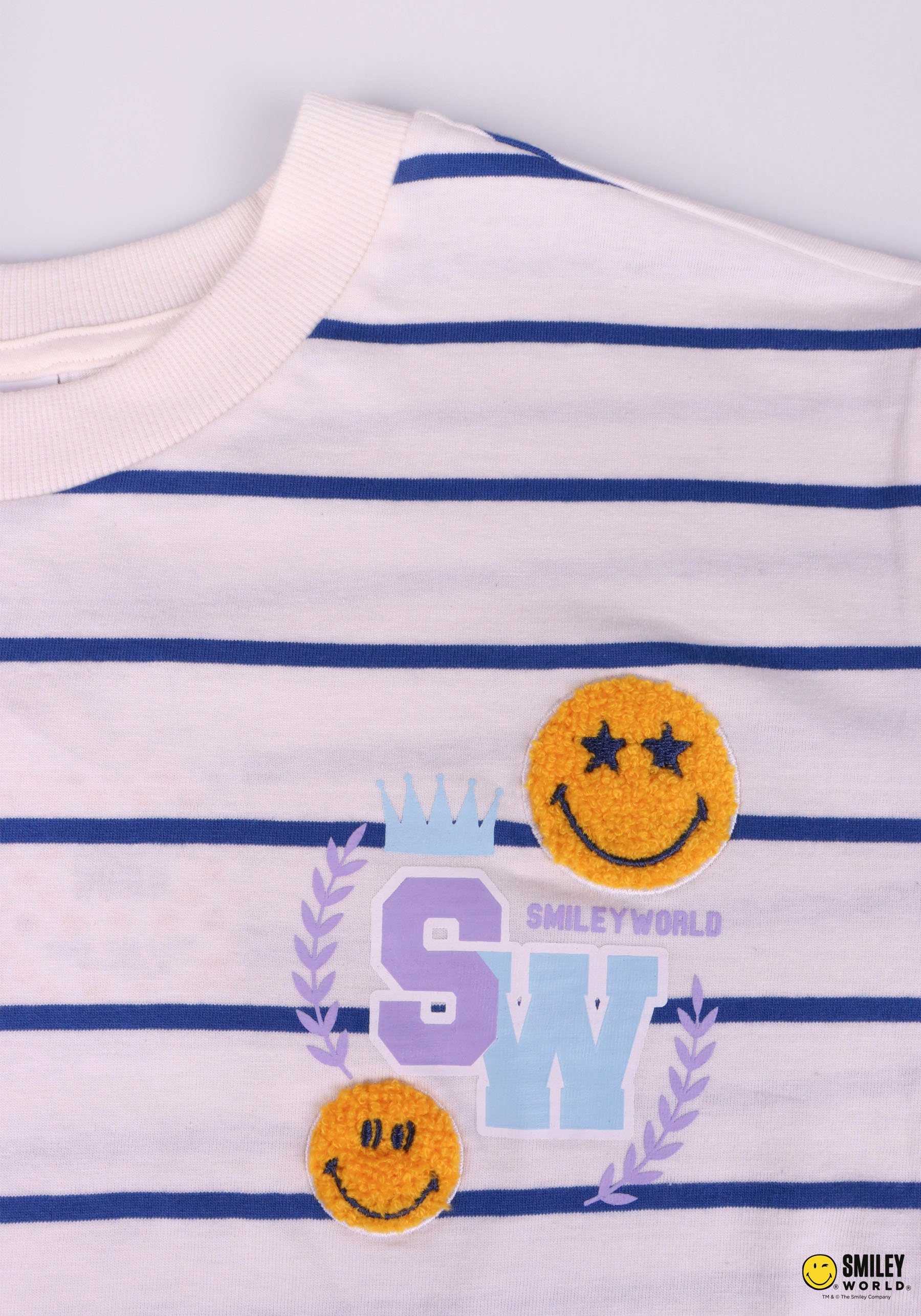 Capelli New York T-shirt met smiley-applicatie