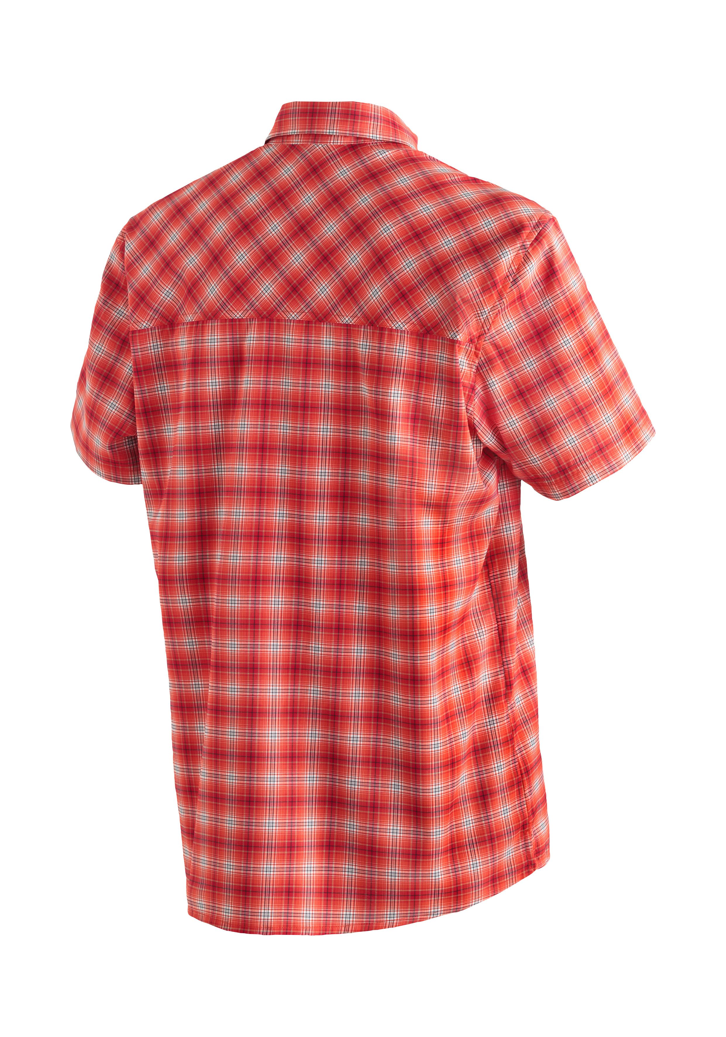 Maier Sports Outdooroverhemd Kasen S/S M korte mouwen heren overhemd, ademend wandeloverhemd, ruitoverhemd