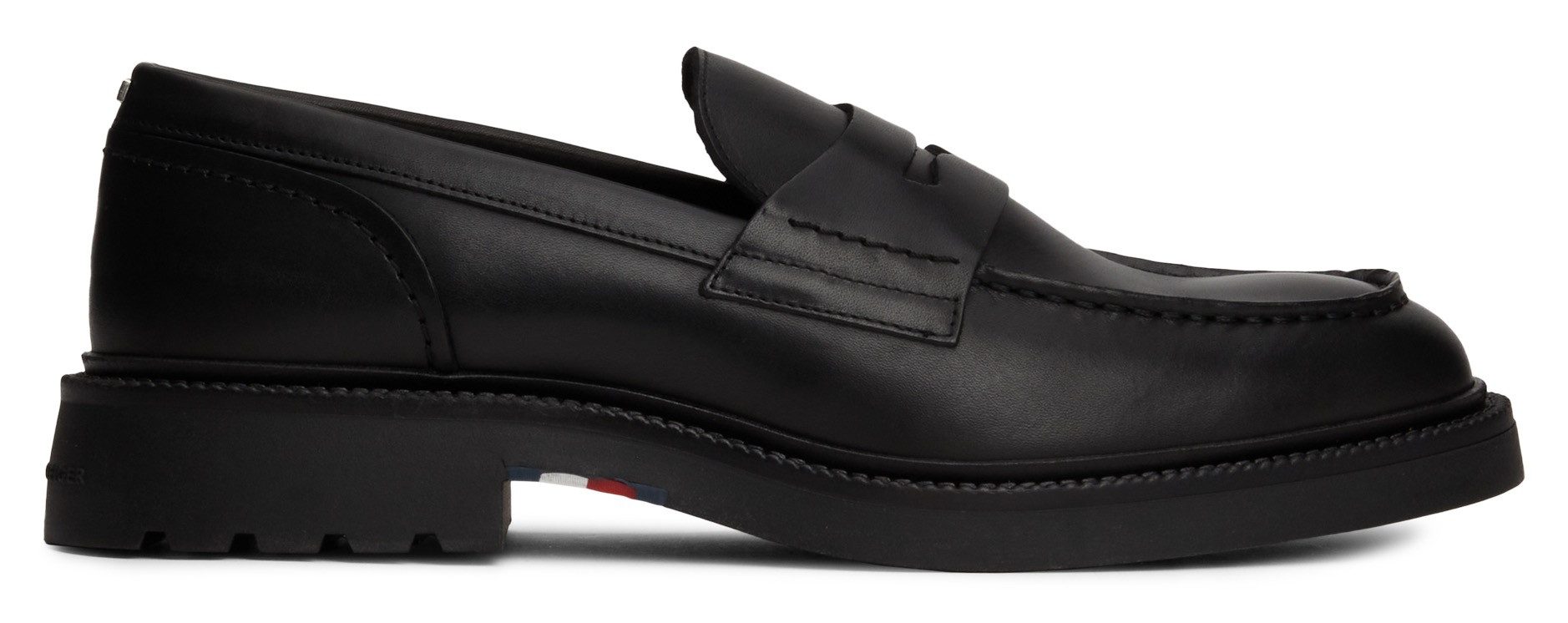 Tommy Hilfiger Instappers LIGHT HILFIGER LEATHER LOAFER , businessmode, instapschoen, lage schoen in mocassin-look