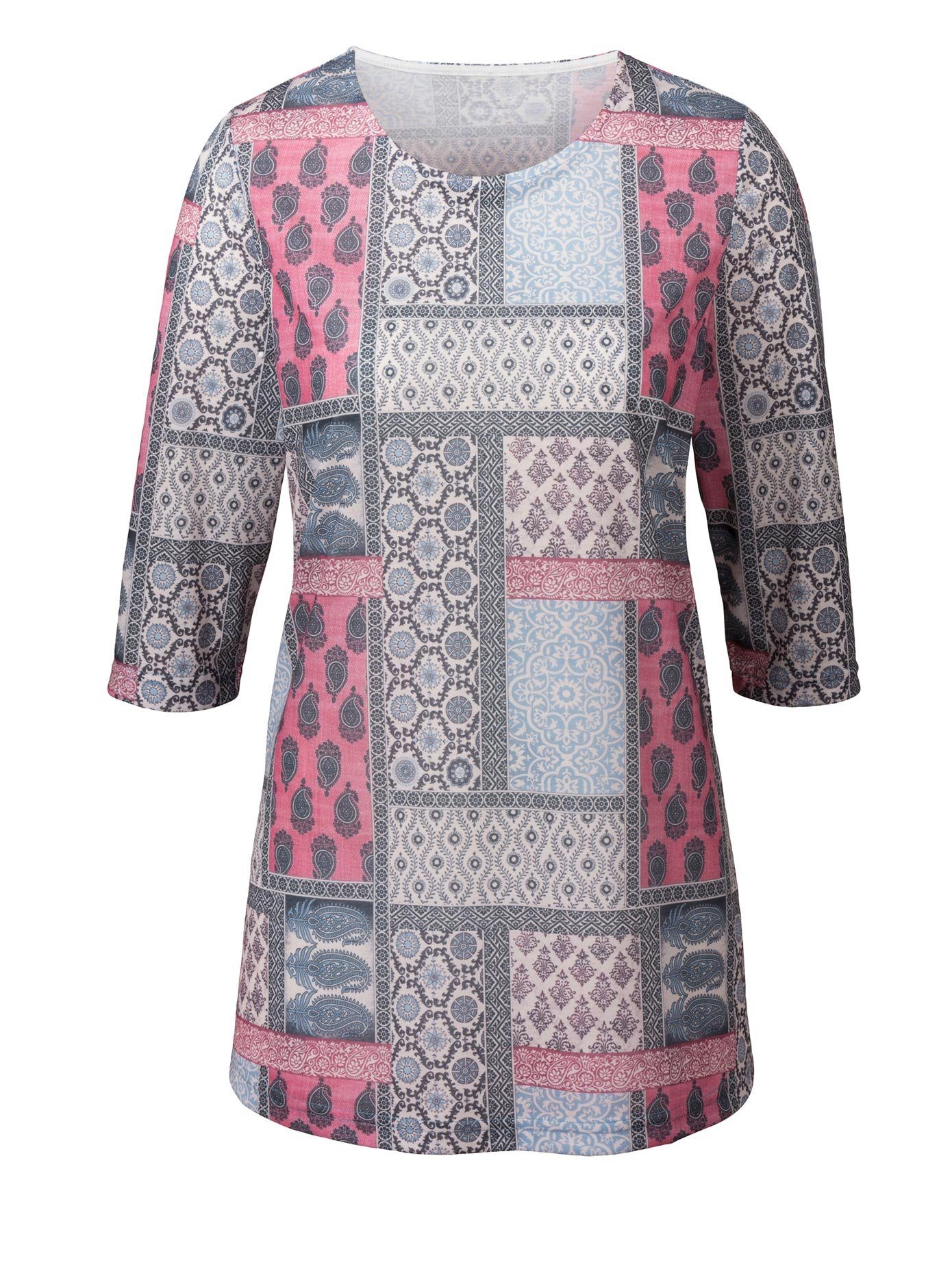 Classic Basics Shirt met print Lang shirt (1-delig)