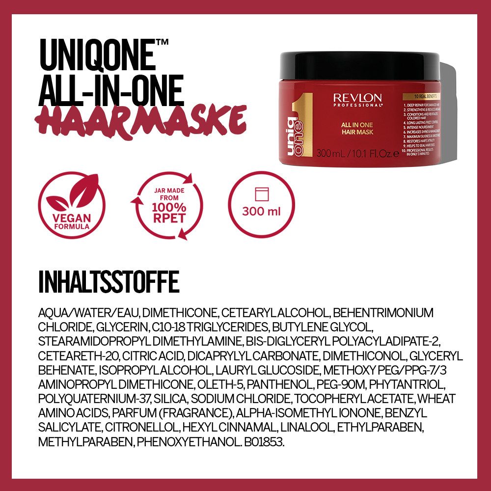 REVLON PROFESSIONAL Haarmasker Uniqone All In One Hair Mask Haarmaske 300 ml