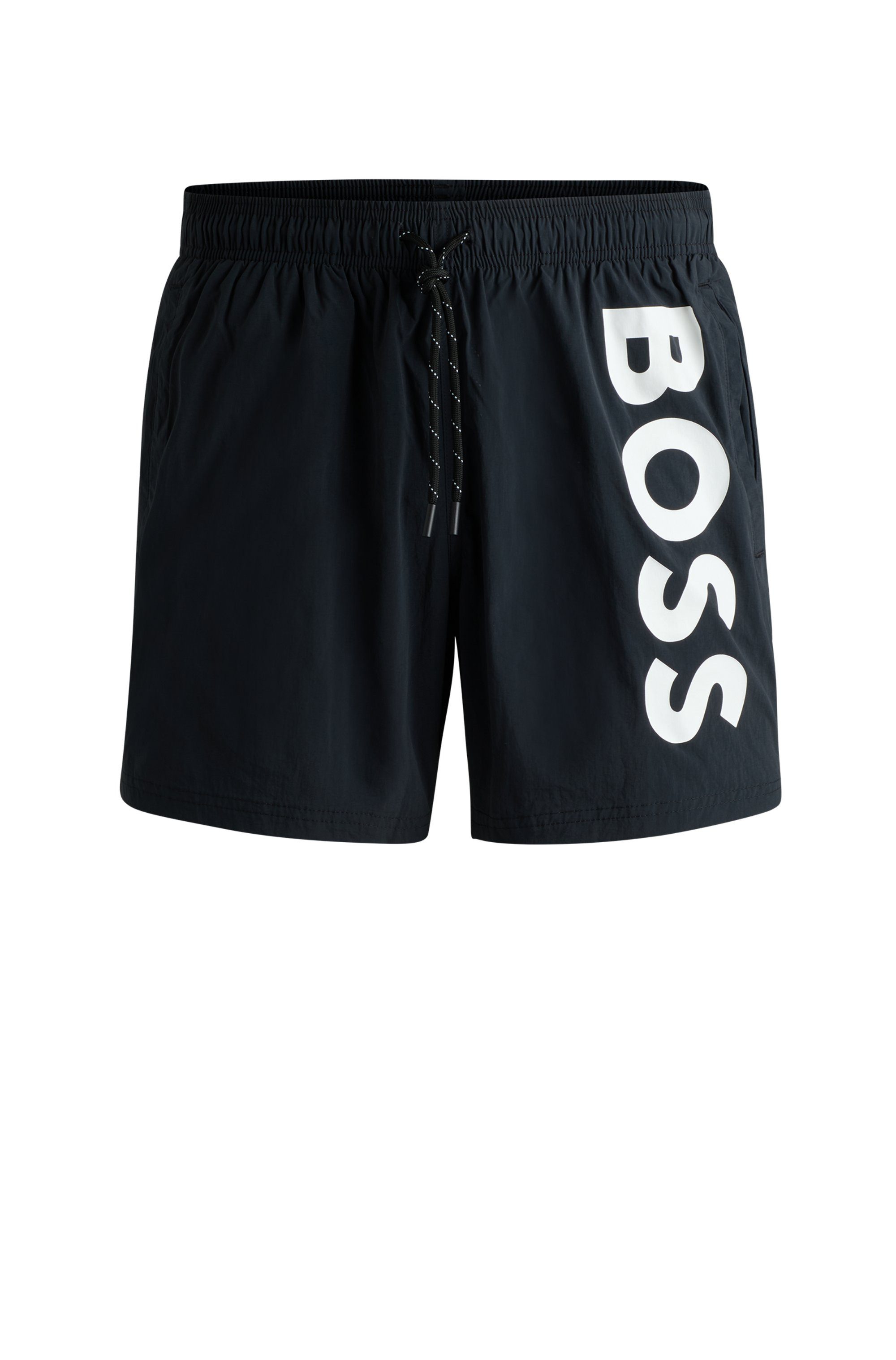 BOSS Zwemshort Octopus Met logotekst elastische tailleband met koord