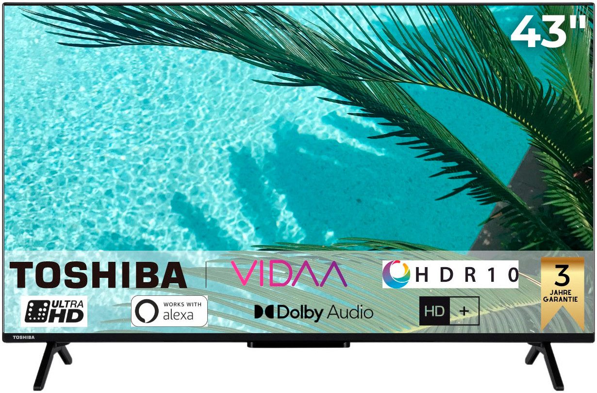 Toshiba DLED-tv, 108 cm / 43", 4K Ultra HD, Smart TV