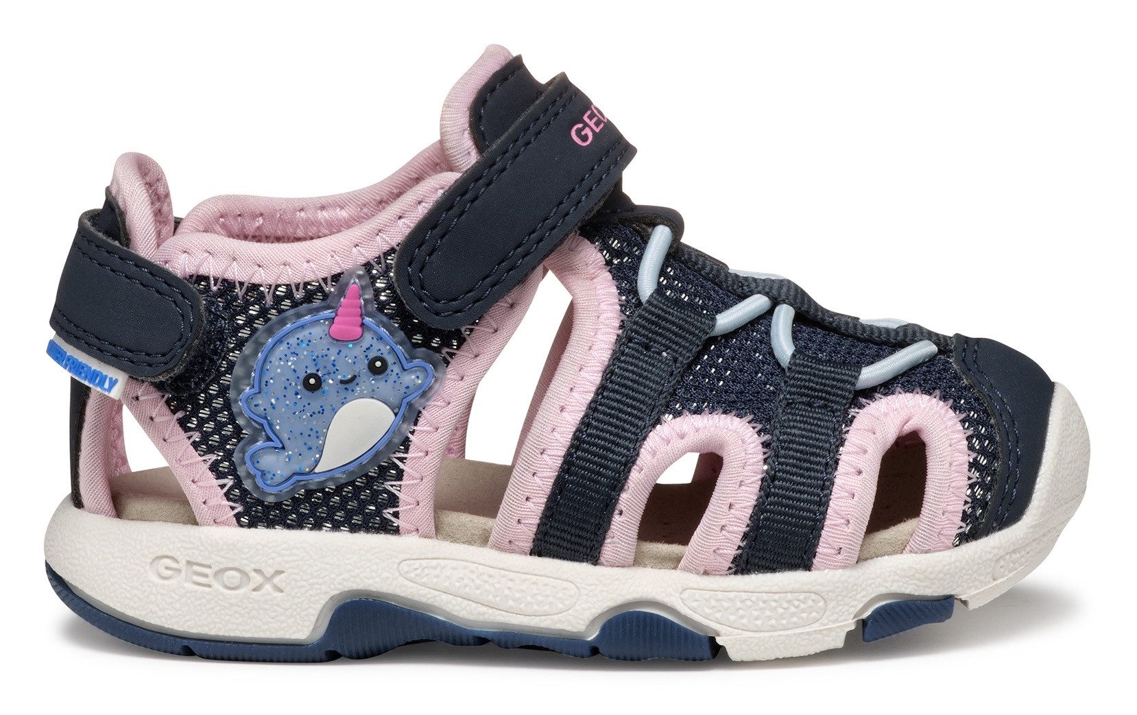 Geox Babyschoentjes B SANDAL MULTY GIRL , zomerschoen, klittenbandschoen voor loopbeginner