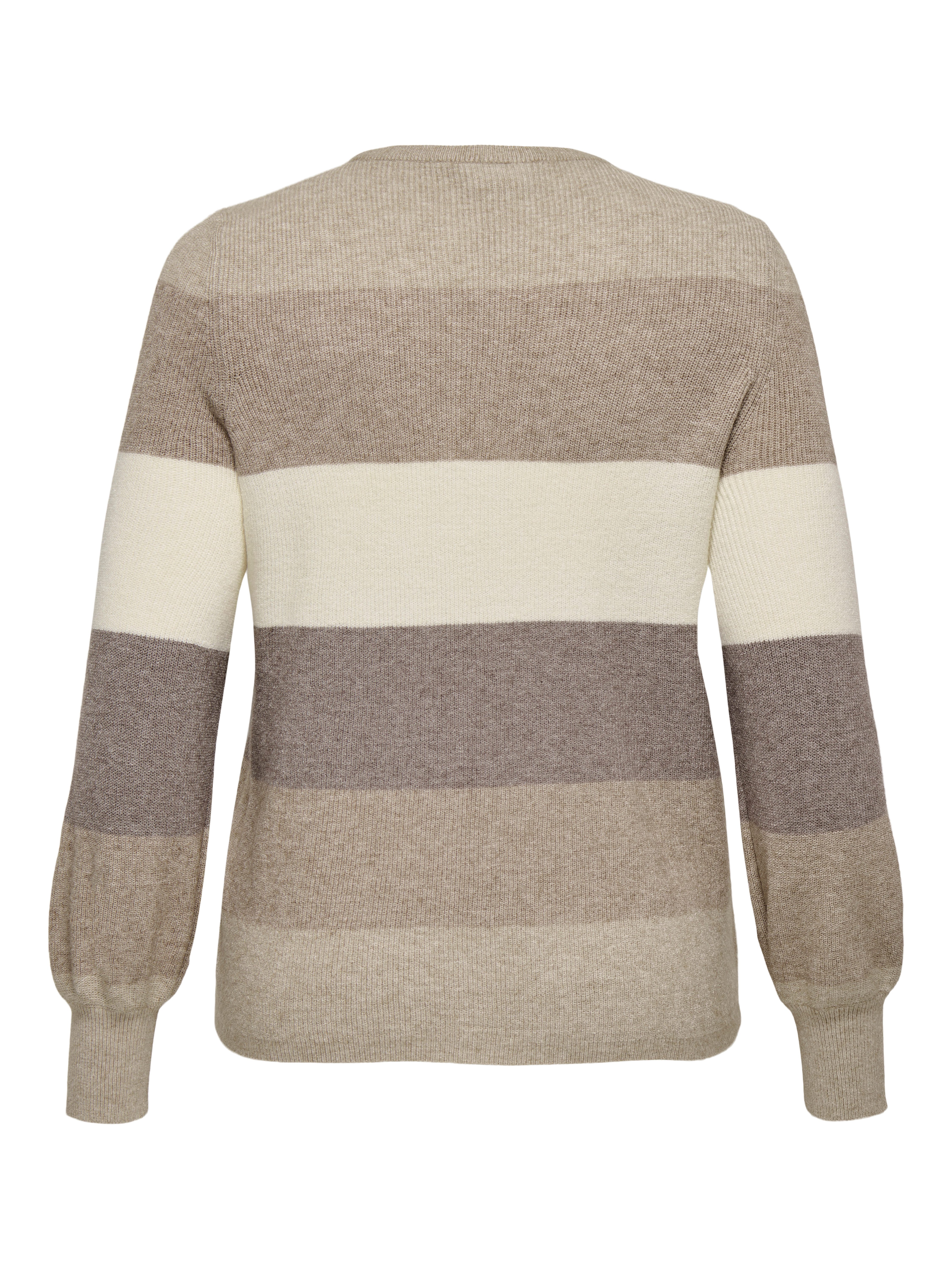 ONLY CARMAKOMA Gebreide trui CARNEW DARIA L/S STRIPE PULLOVER KNT
