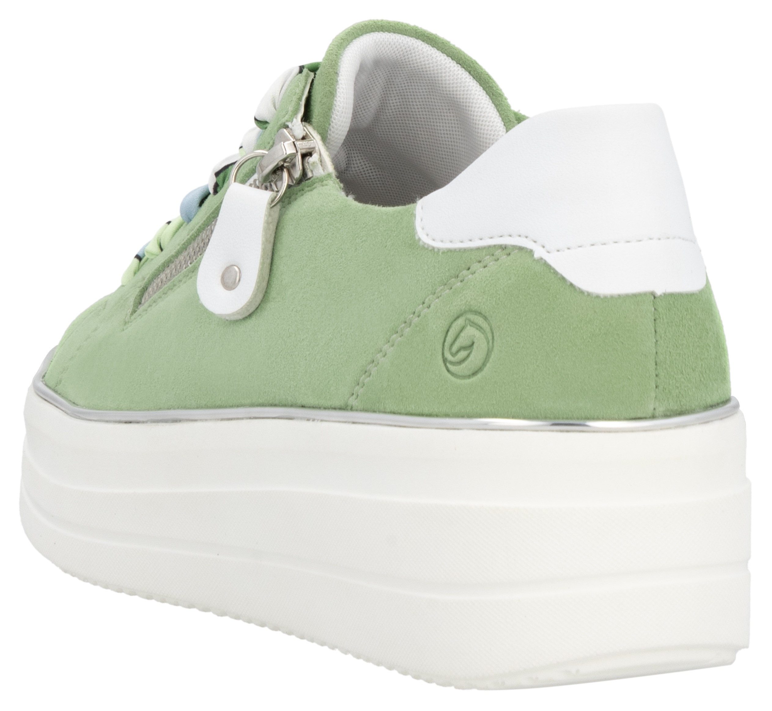 Remonte Plateausneakers , vrijetijdsschoen, lage schoen, veterschoen met zijrits
