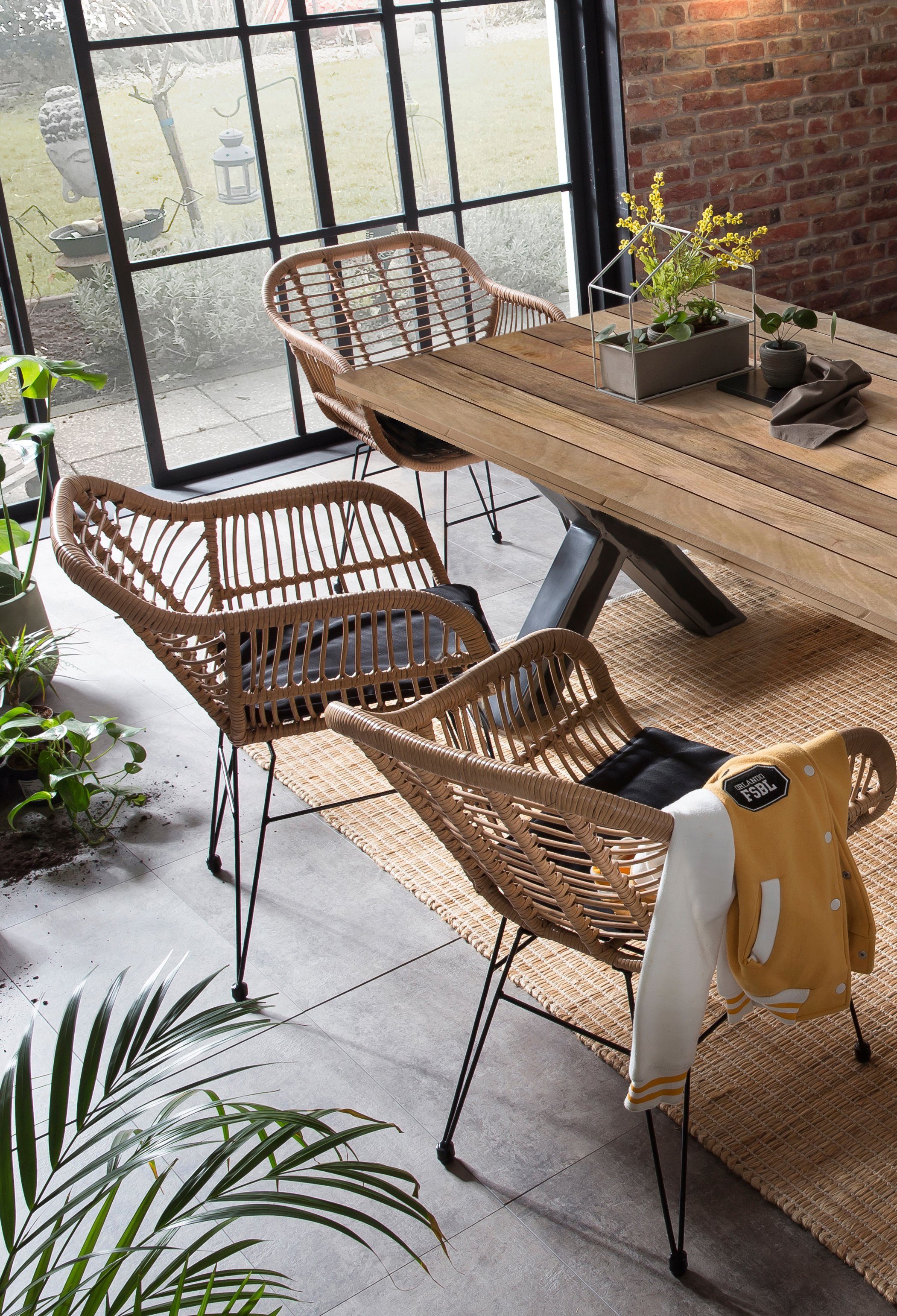 Home affaire Eettafel Aletsch gemaakt van onbehandeld hout, gerecycled steigerhout