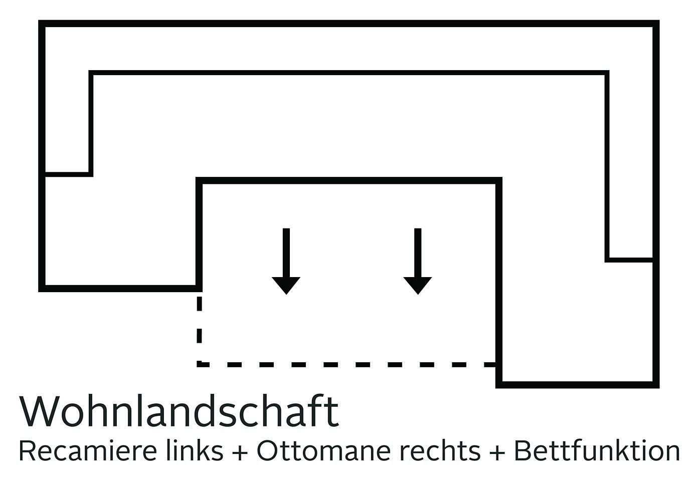 INOSIGN Zithoek Bono U-vorm optioneel met slaapfunctie